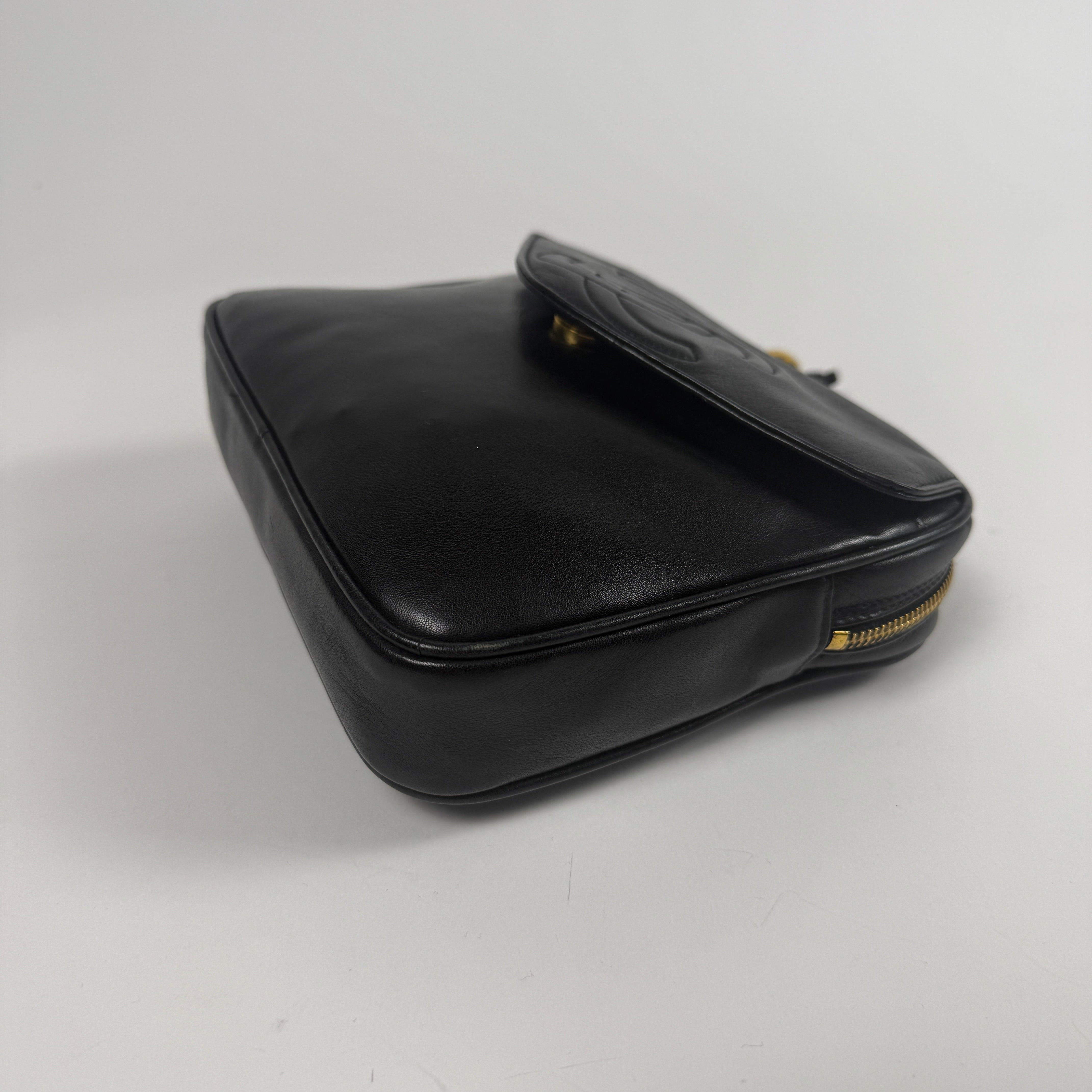 Vintage CC Waist Bag – Black Leather