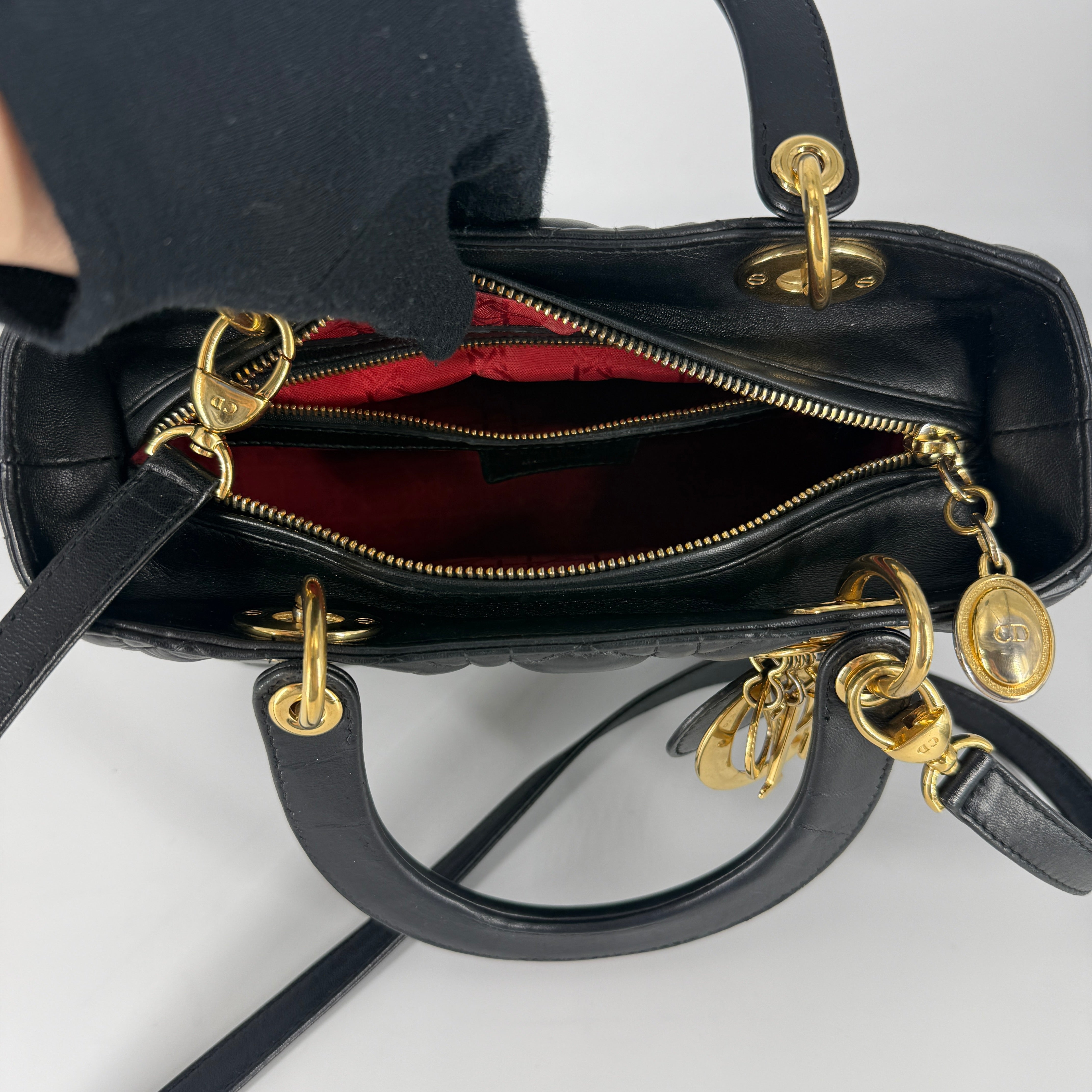 LADY DIOR Black Cannage Médium