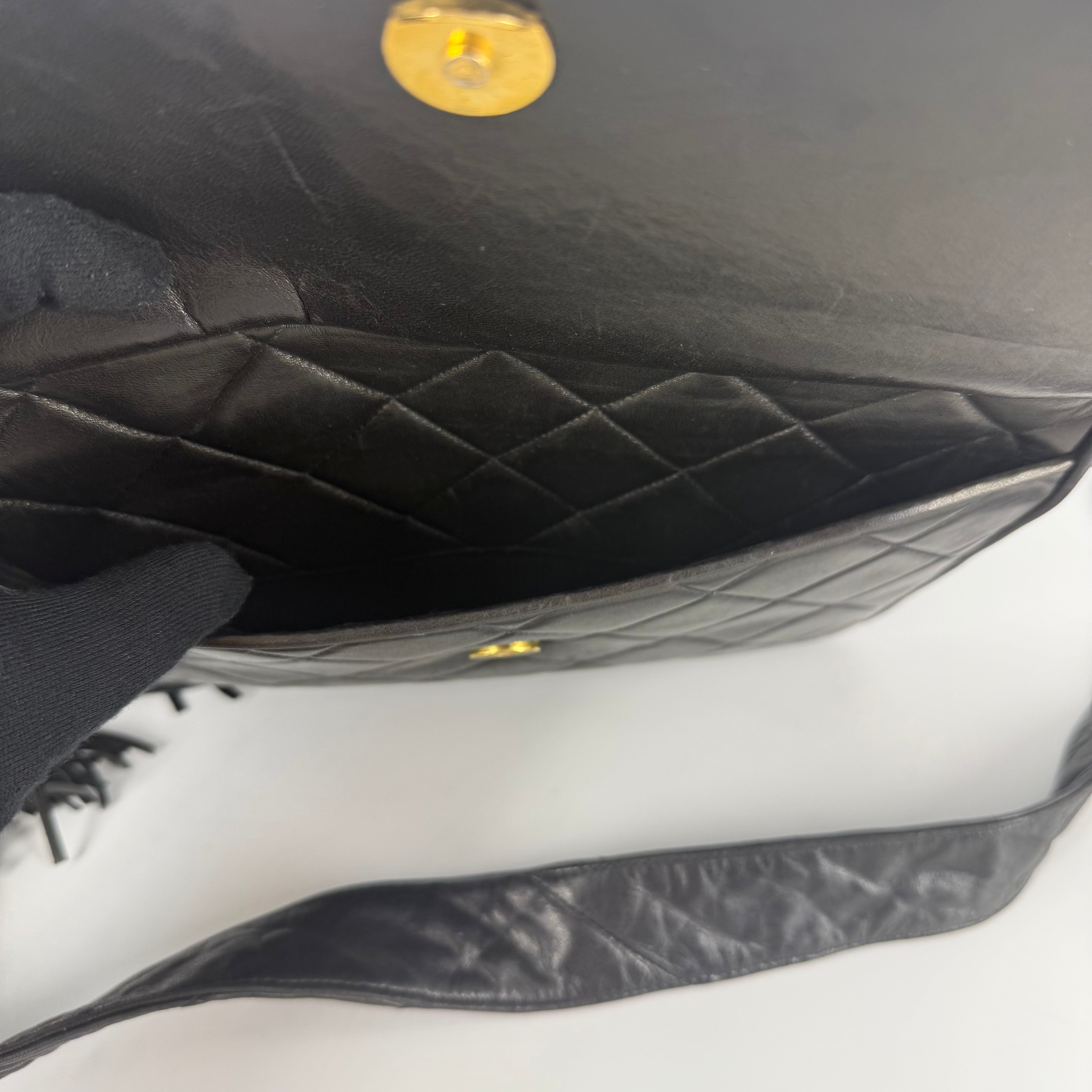 Quilted Leather Crossbody Bag 24 Karat Gold
