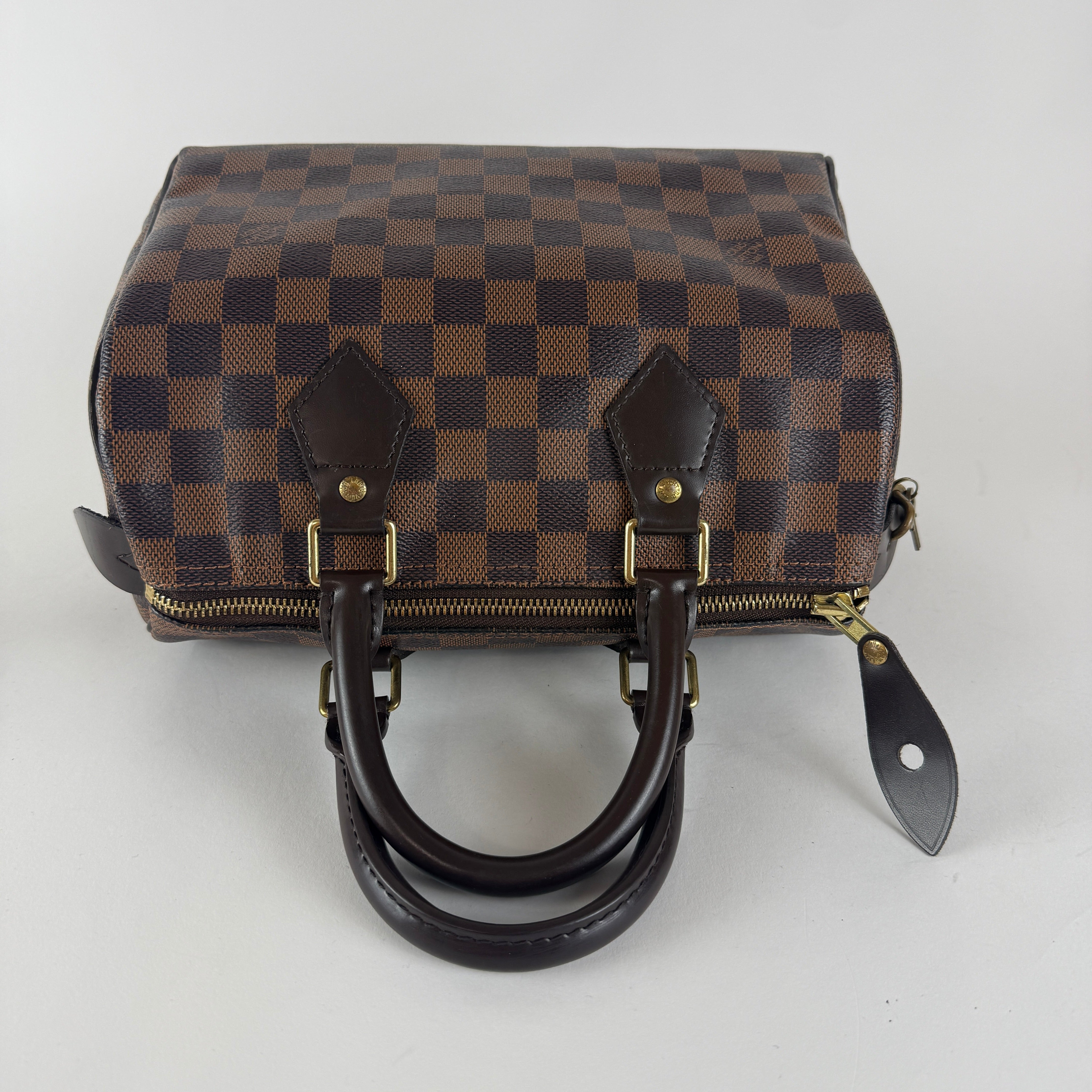 Speedy 25 — Damier Ebene Canvas