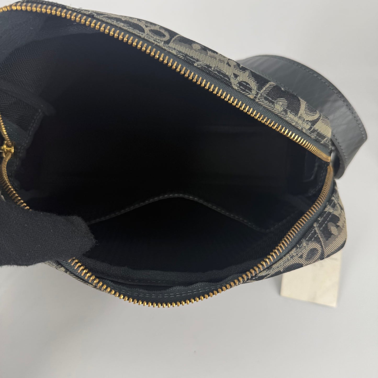 CHRISTIAN DIOR Canvas Oblique Crossbody Bag