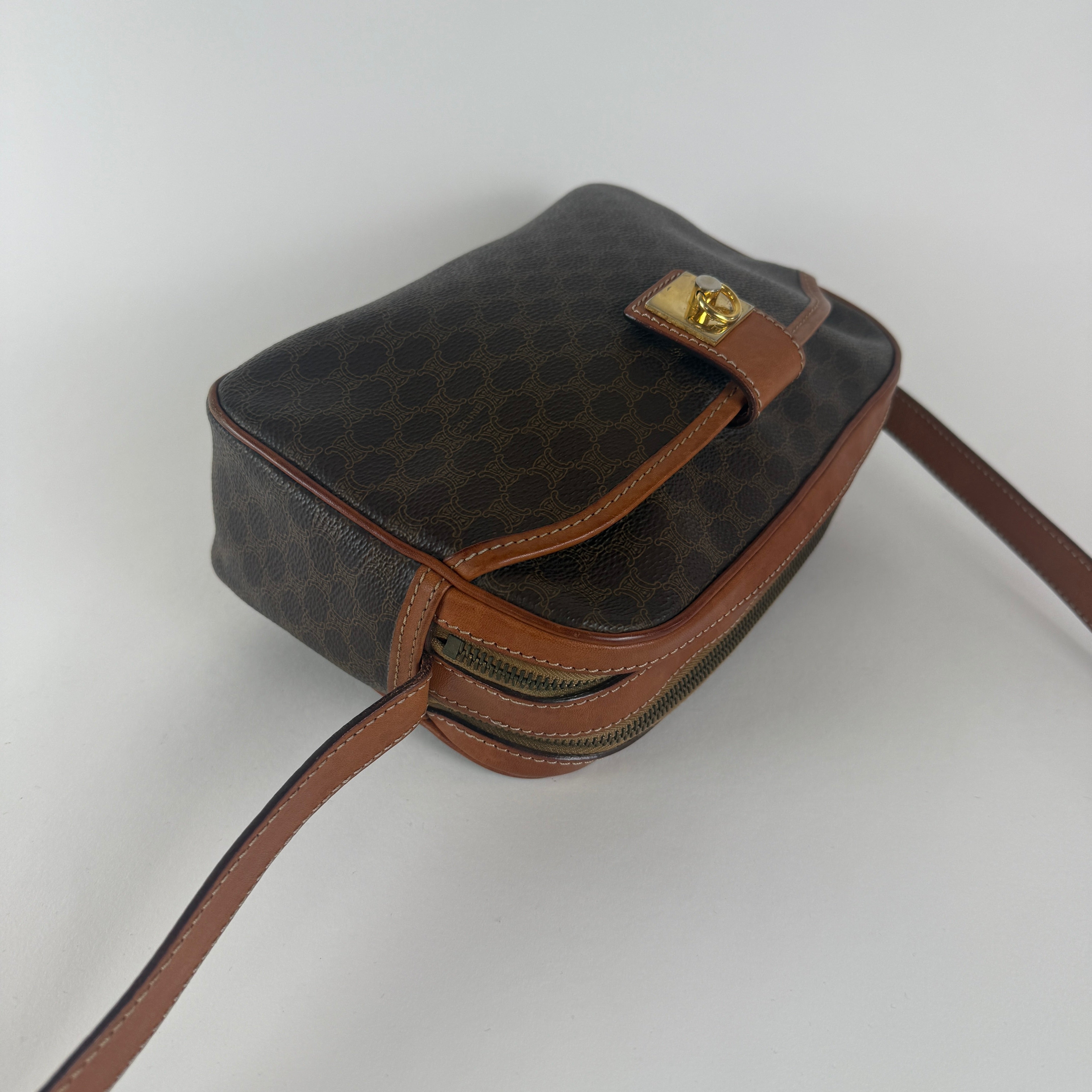 Vintage Macadam Crossbody Bag — Brown Canvas