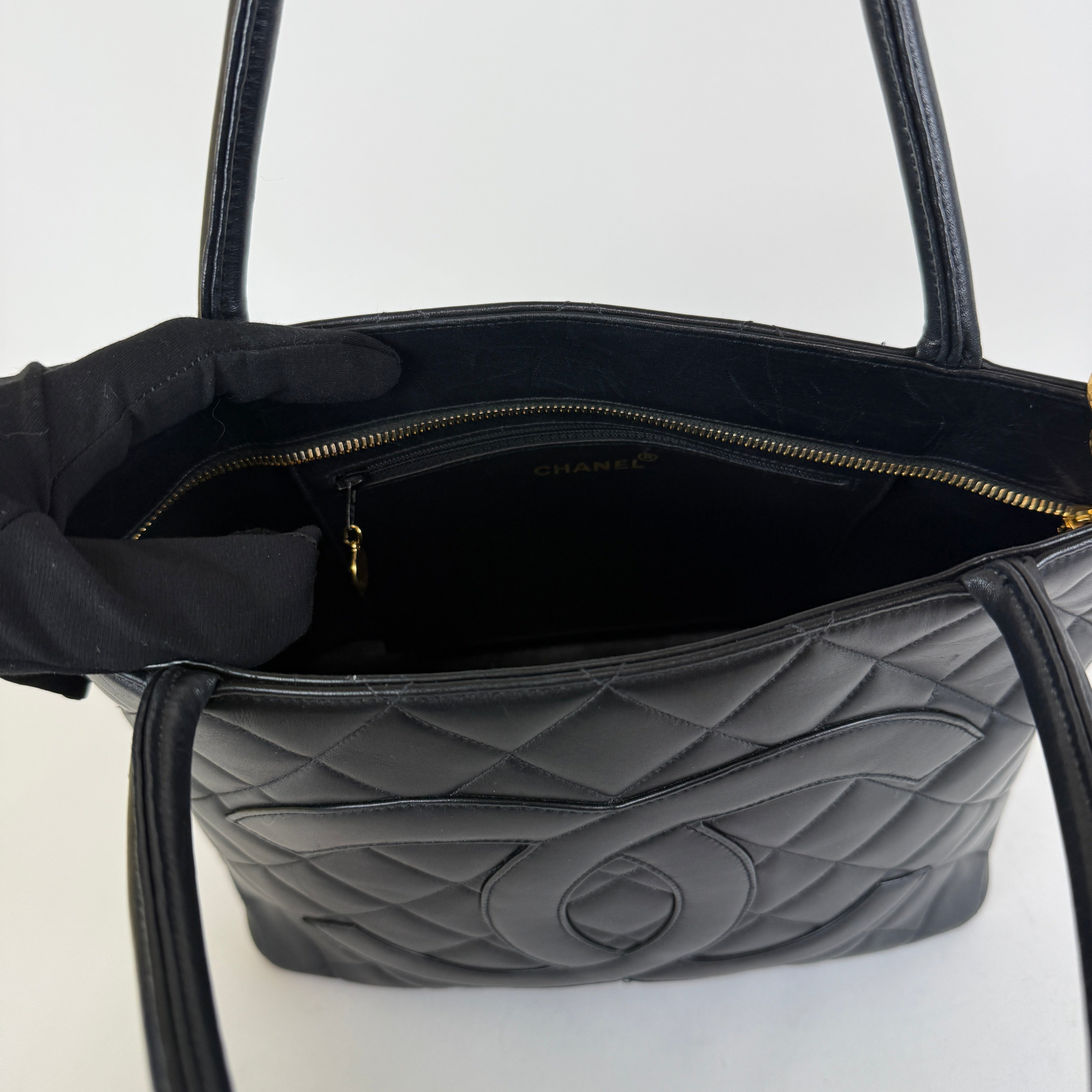 Vintage Medallion Tote — 24K Gold Hardware