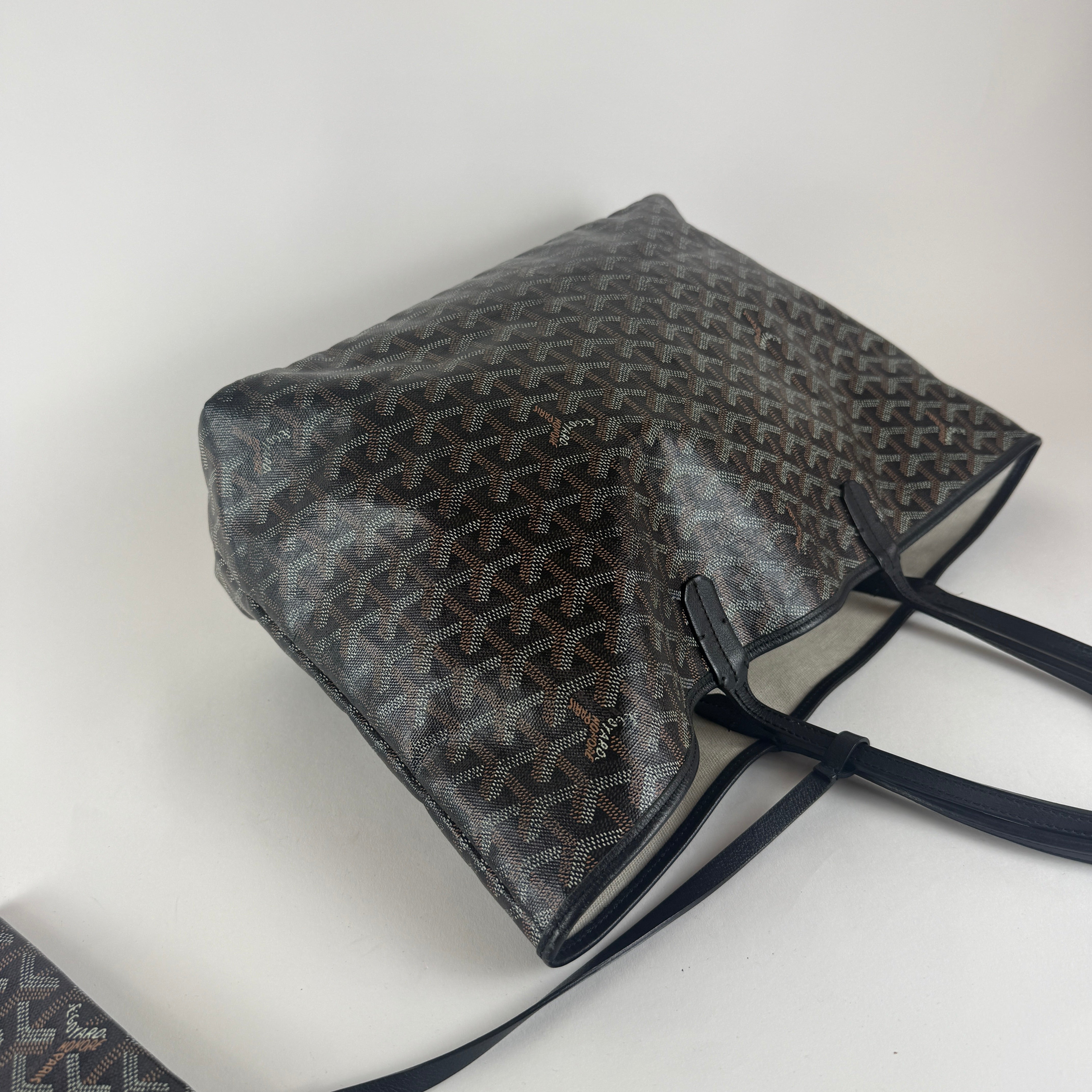 Saint Louis PM — Black Goyardine Canvas