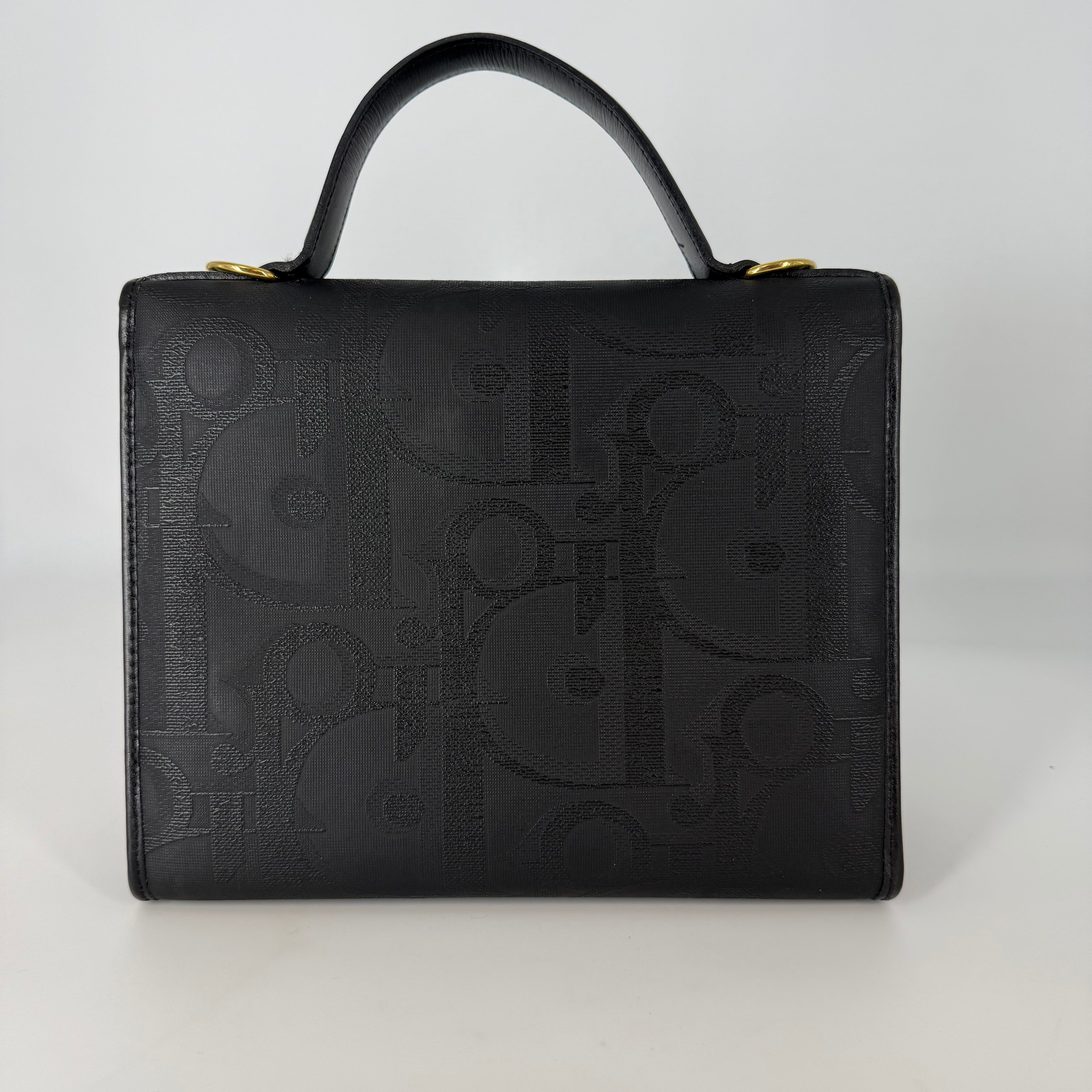 Black Oblique Trotter Shoulder Bag