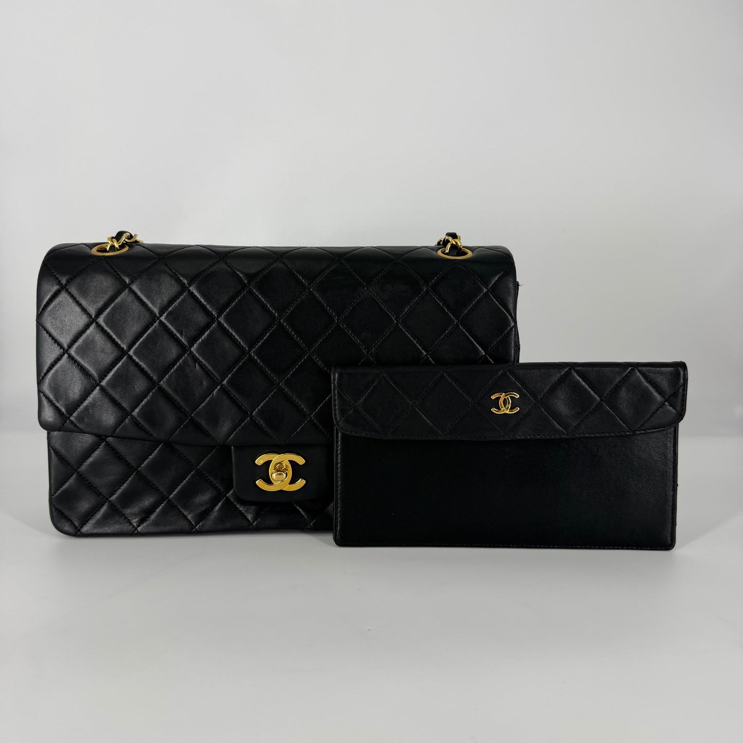 Chanel Vintage Single Flap Shoulder Bag 24k Gold