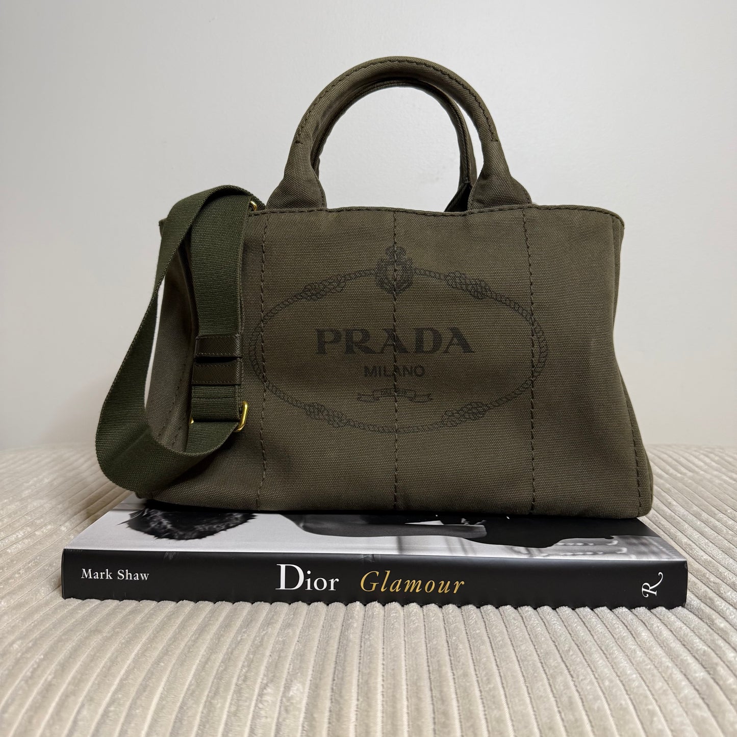Prada Large Canapa Tote Bag