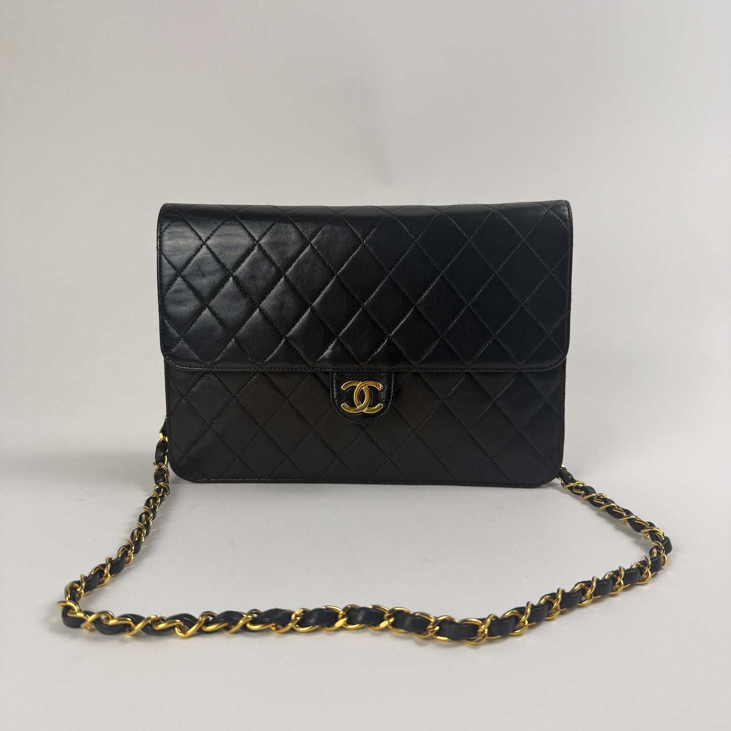 CHANEL Vintage Single Flap — 24K Gold-Plated