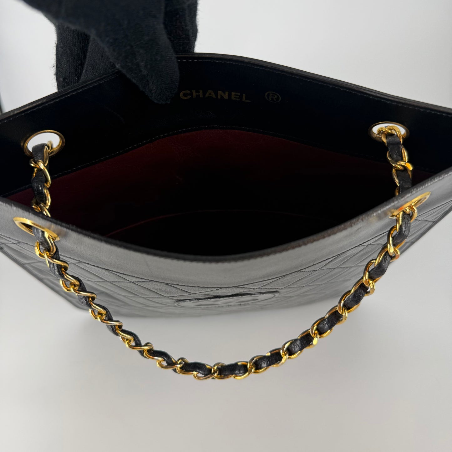 CHANEL Lambskin Tote Black