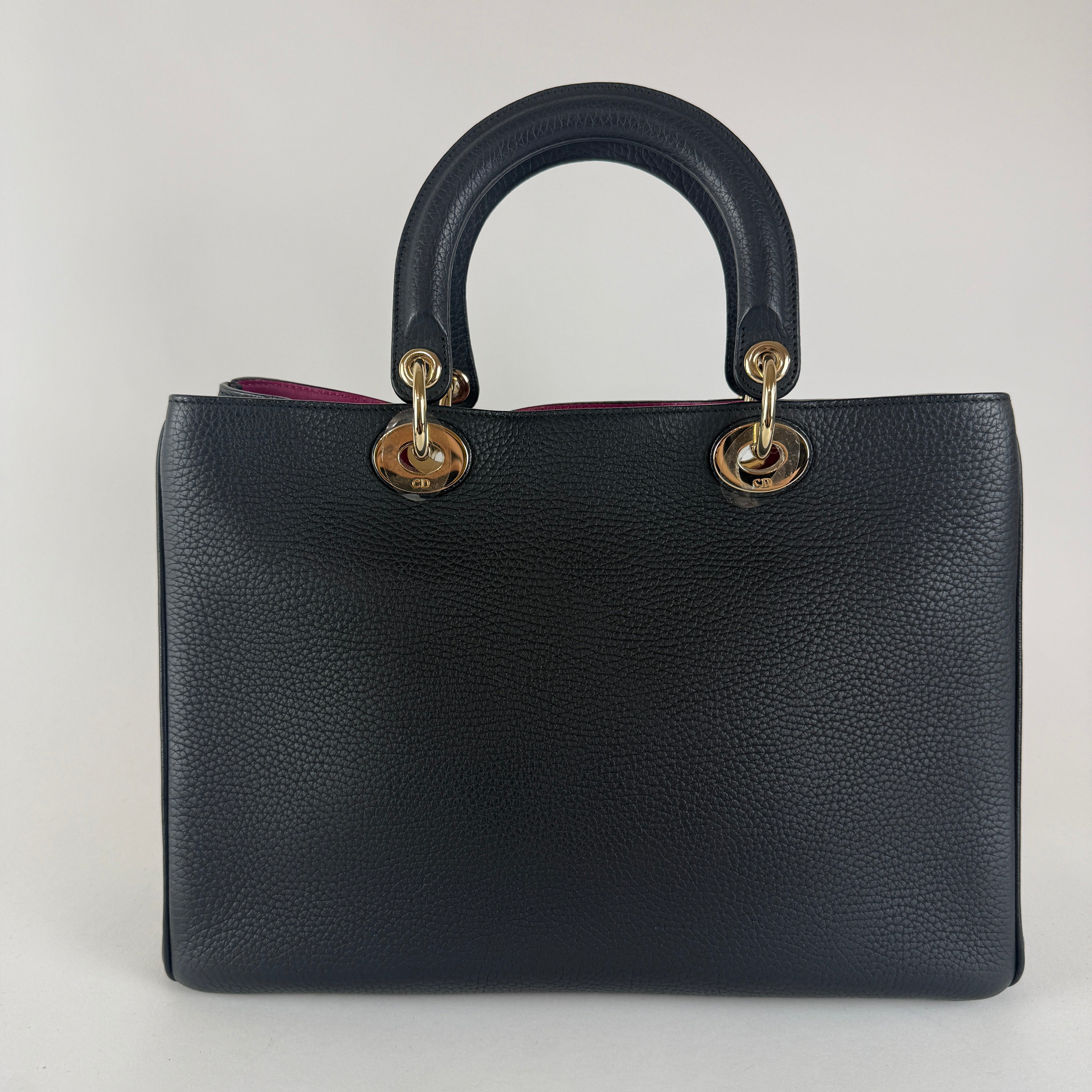 Diorissimo Medium — Black Grained Leather