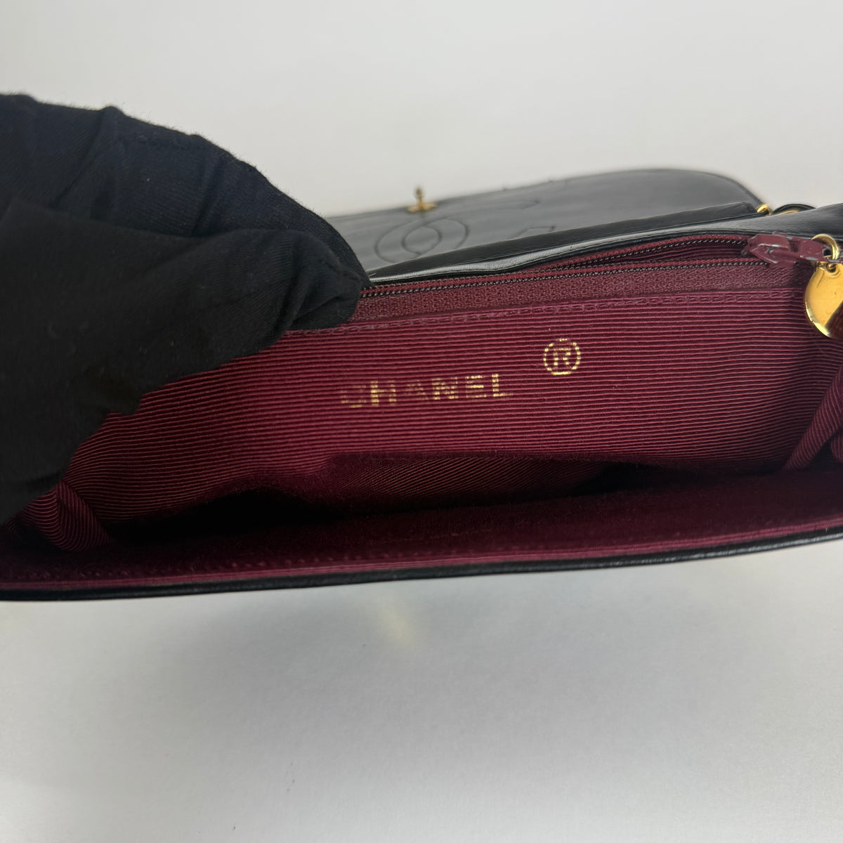 Vintage Half Moon Hobo — Black Leather — 24K Gold-Plated Hardware