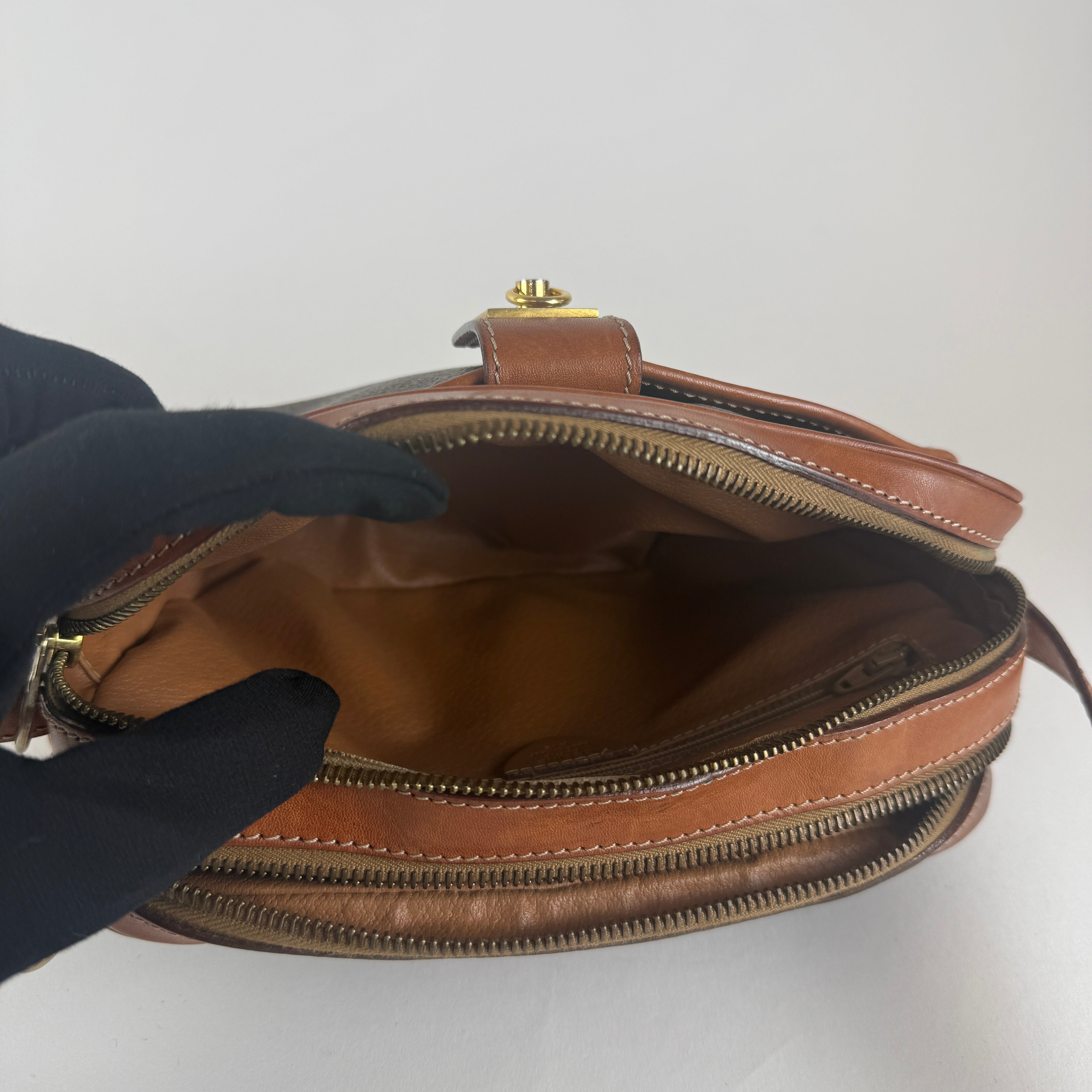 Vintage Macadam Crossbody Bag — Brown Canvas