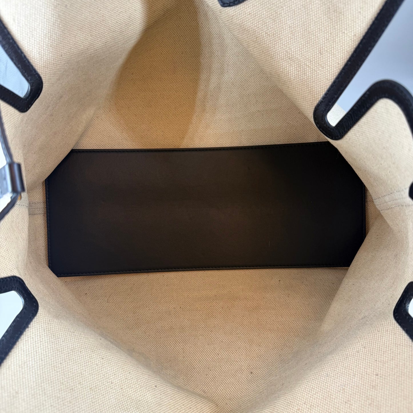 BURBERRY Canvas Tote Bag with Interior Pouch