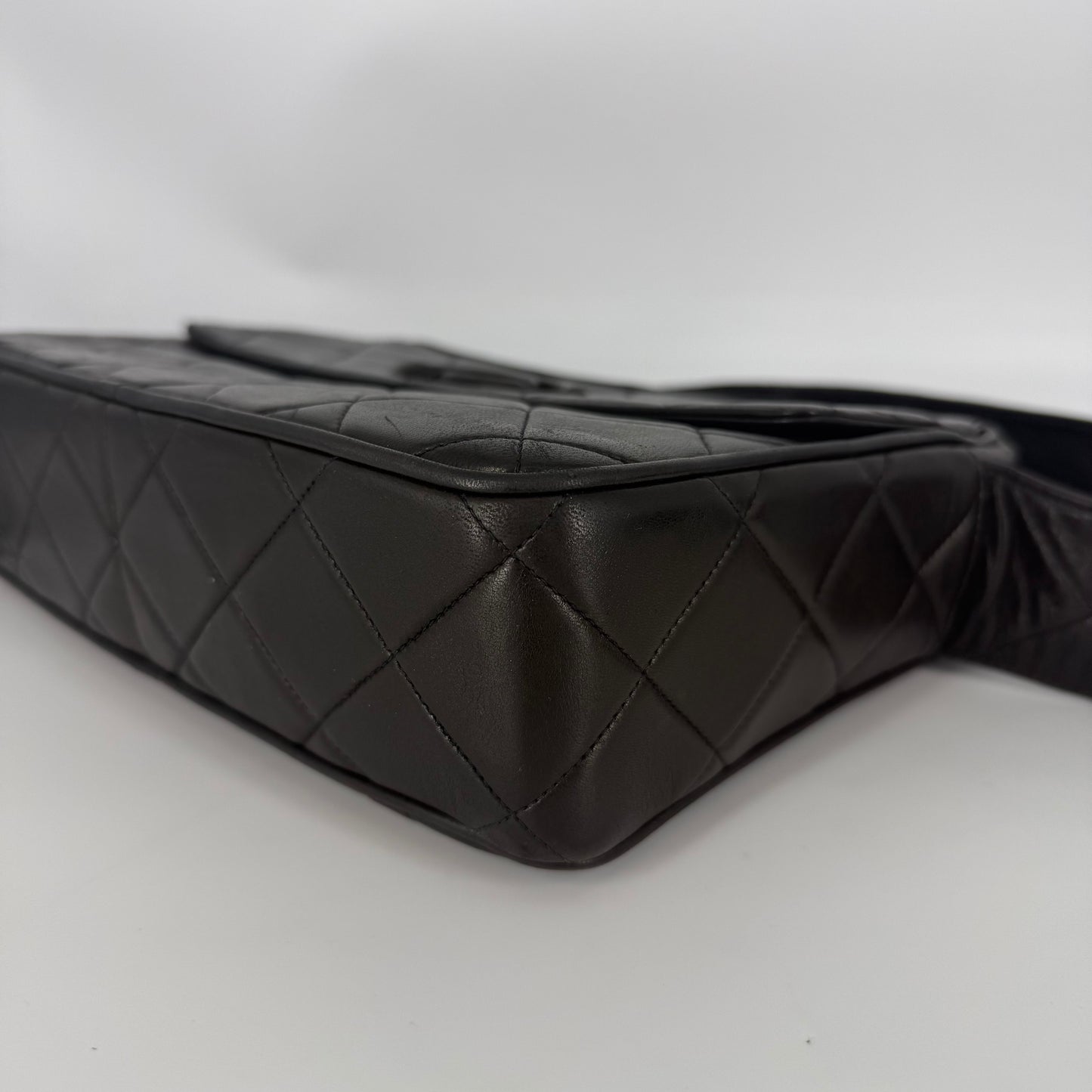 CHANEL Quilted Leather Crossbody Bag 24 Karat Gold