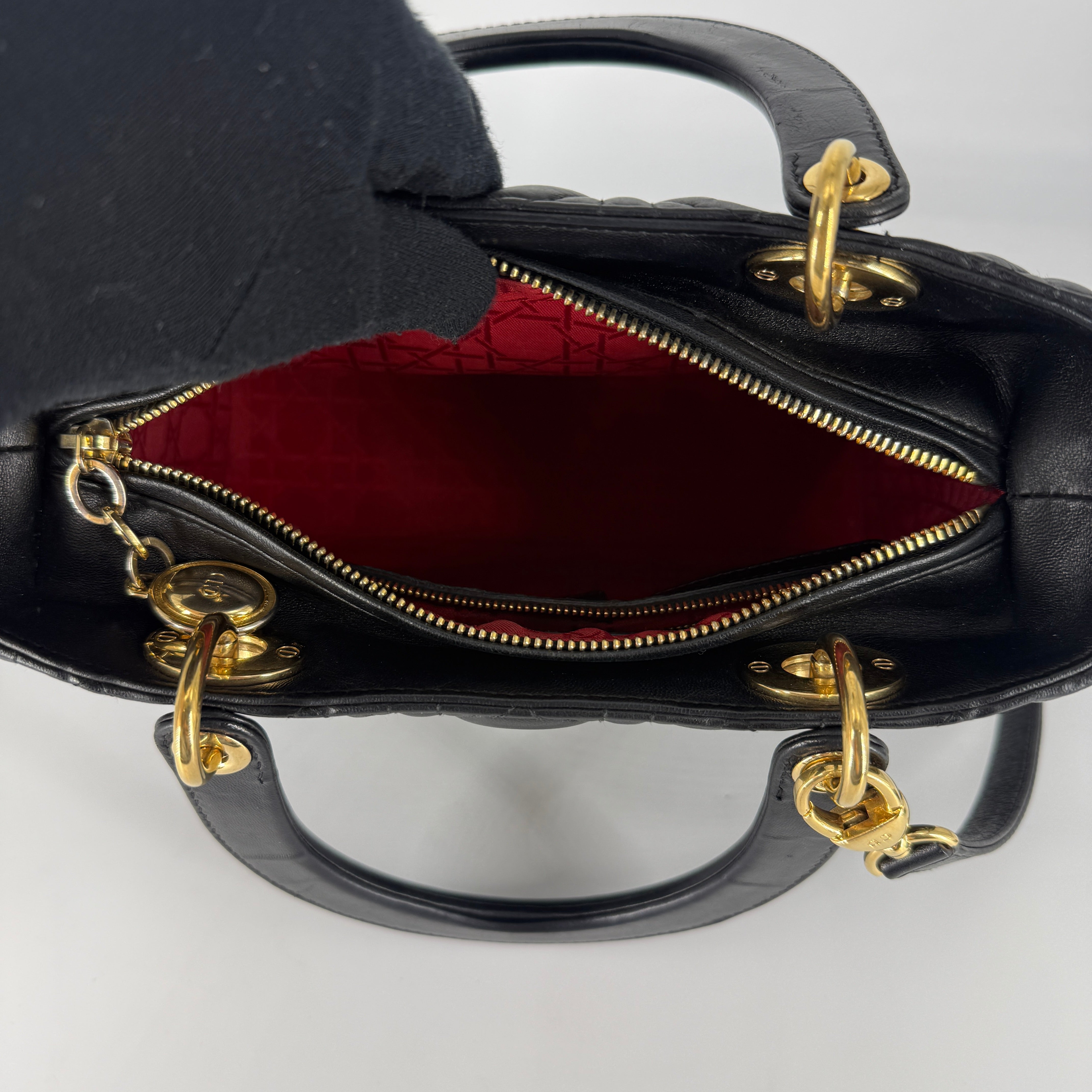 LADY DIOR Black Cannage Médium