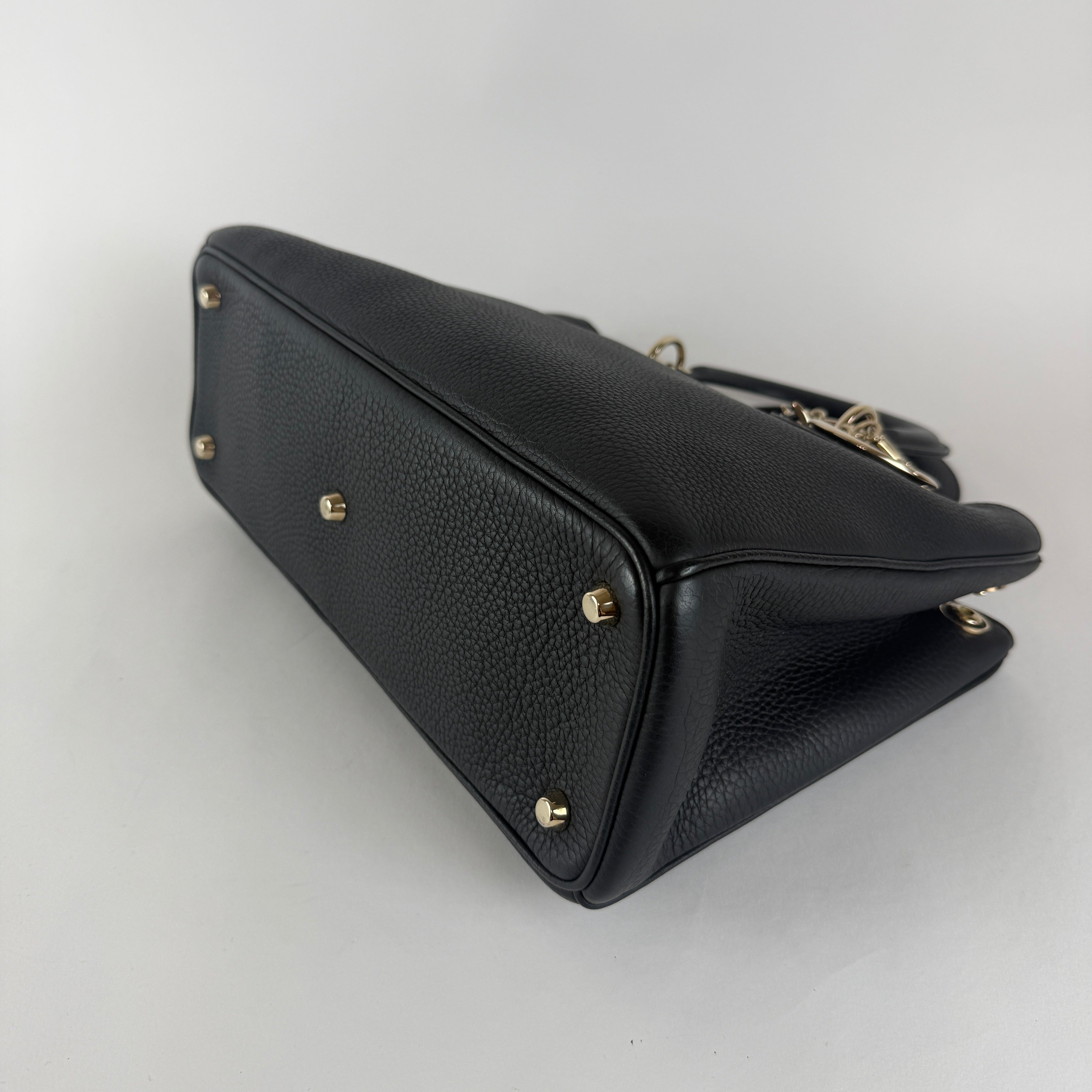 Diorissimo Medium — Black Grained Leather