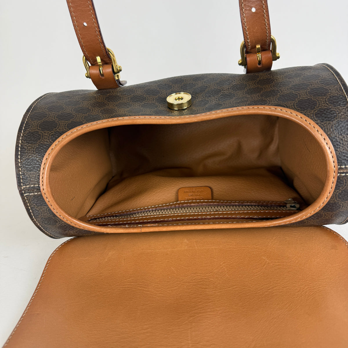 Macadam Triomphe Shoulder Bag — Brown