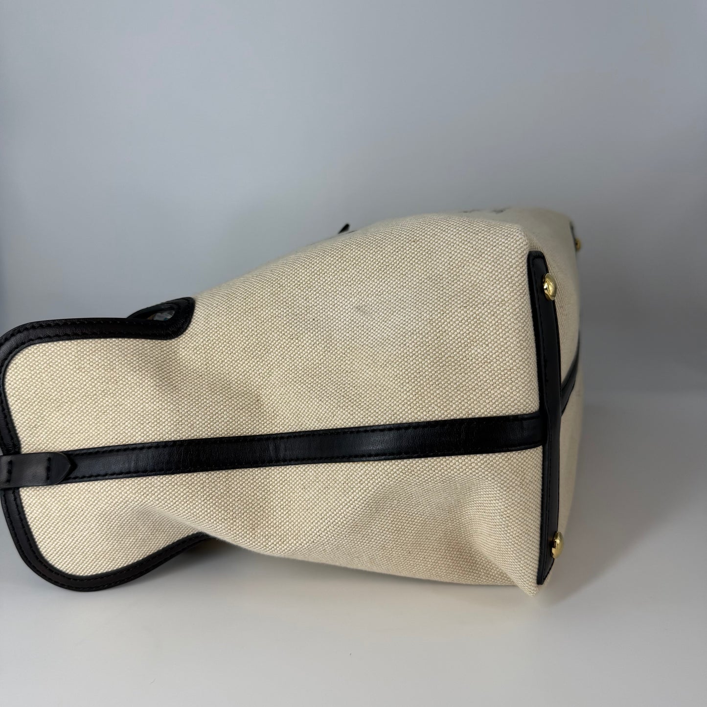 BURBERRY Canvas Tote Bag with Interior Pouch