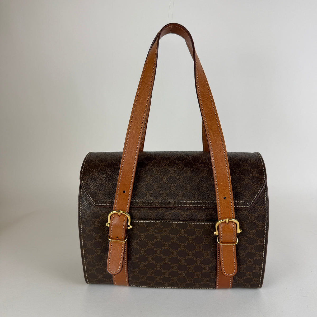 Macadam Triomphe Shoulder Bag — Brown