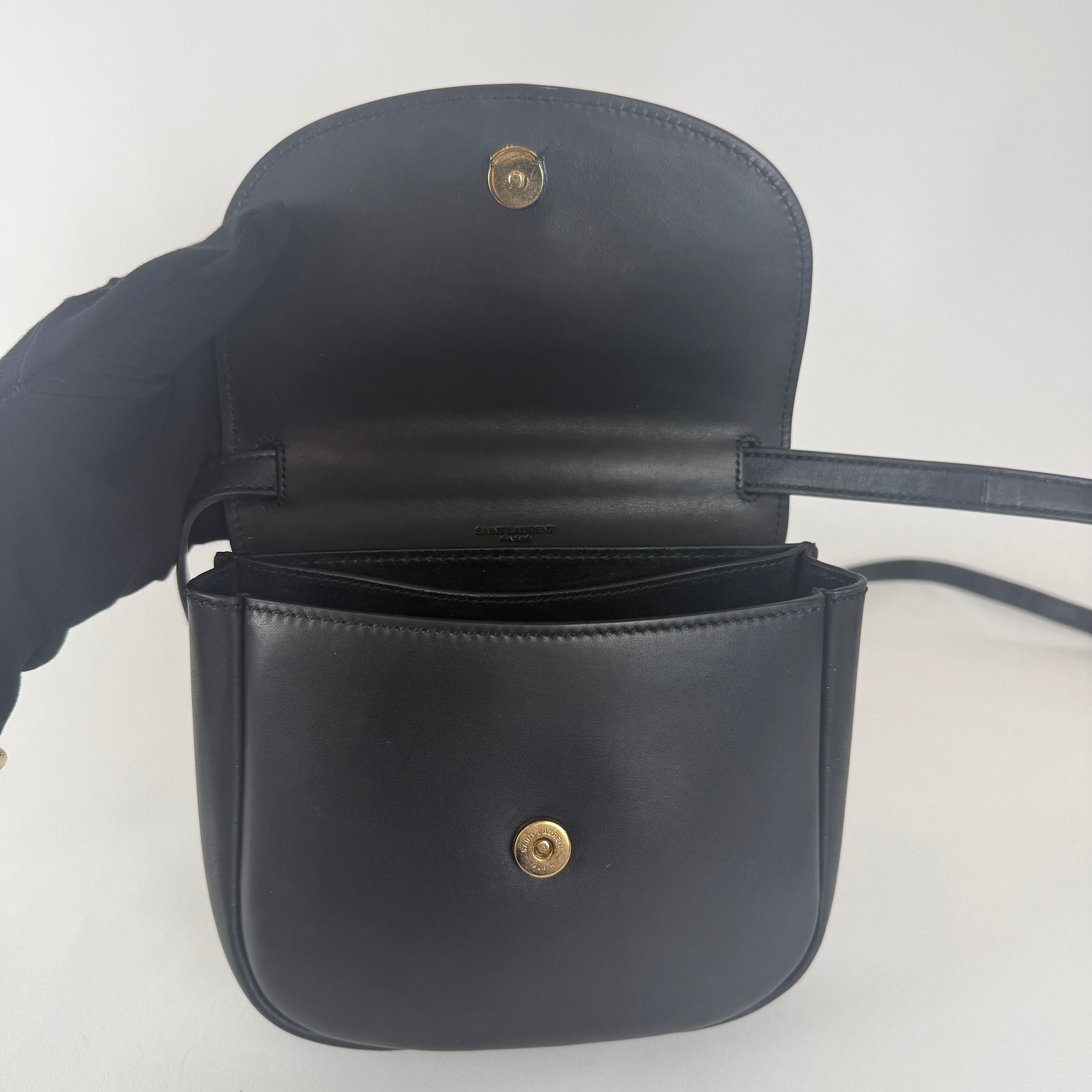 Kaia Small Crossbody Bag — Black Leather