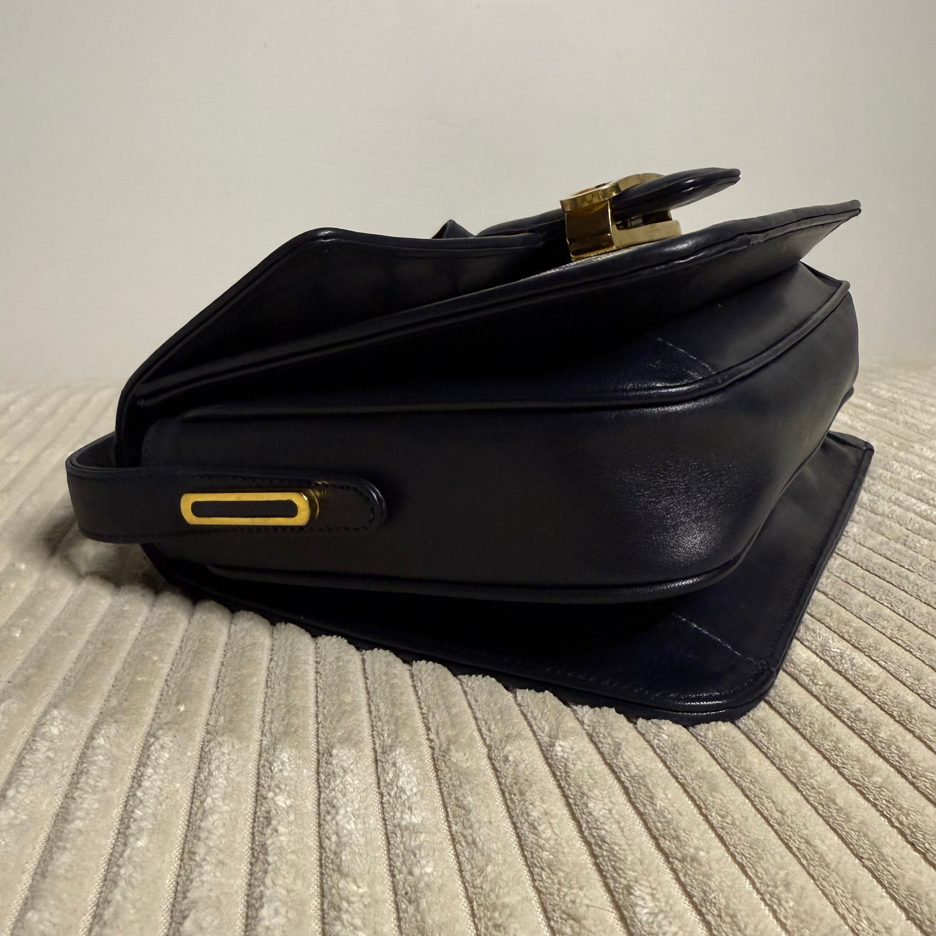 Navy GG Web Crossbody
