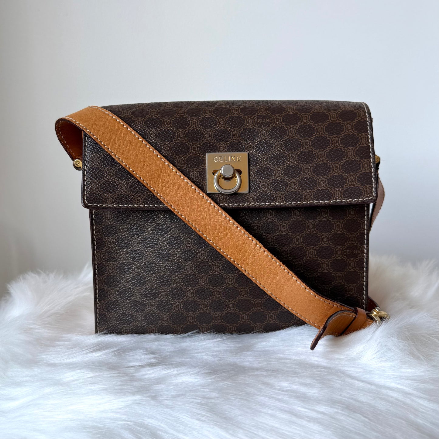 CELINE Macadam Crossbody Bag