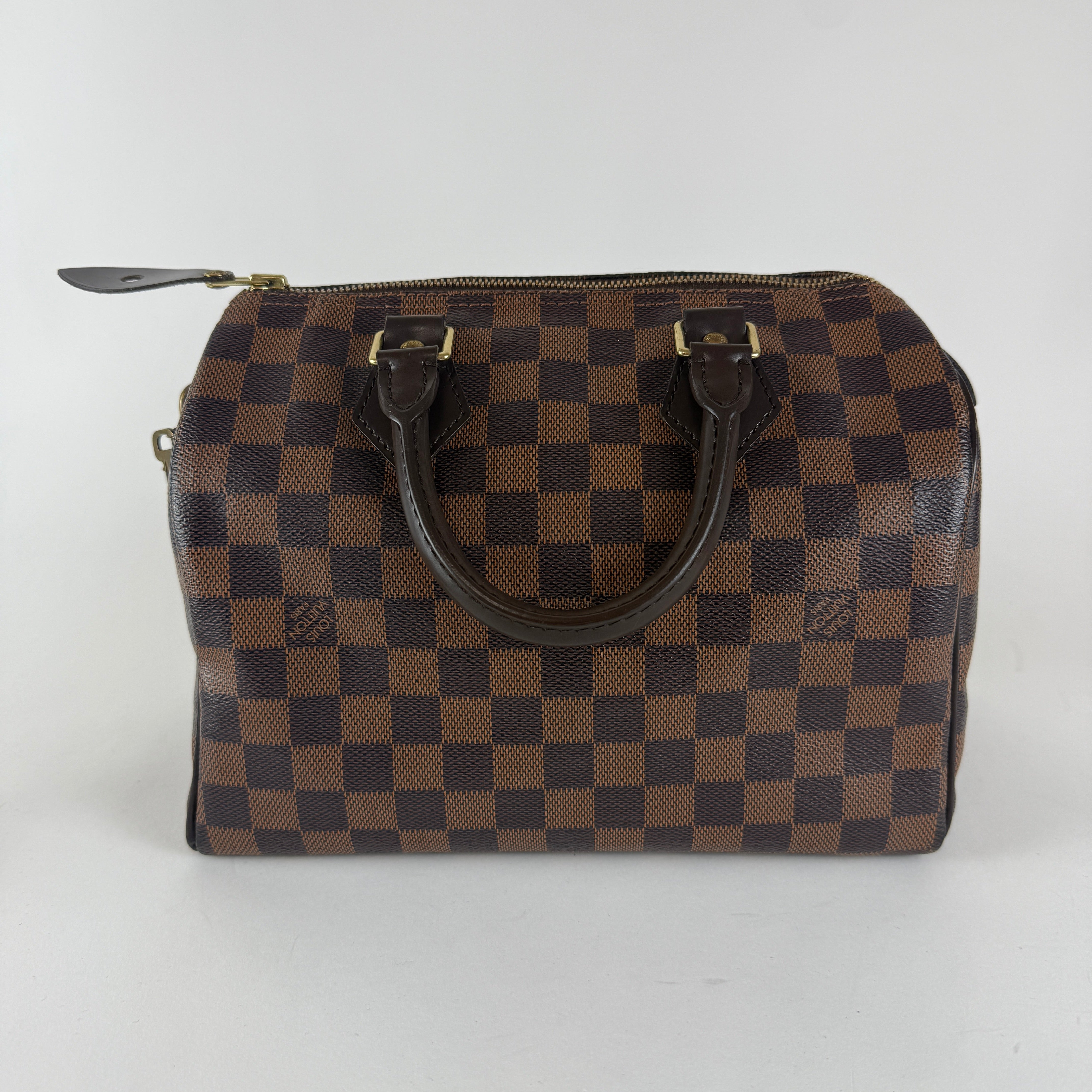 Speedy 25 — Damier Ebene Canvas