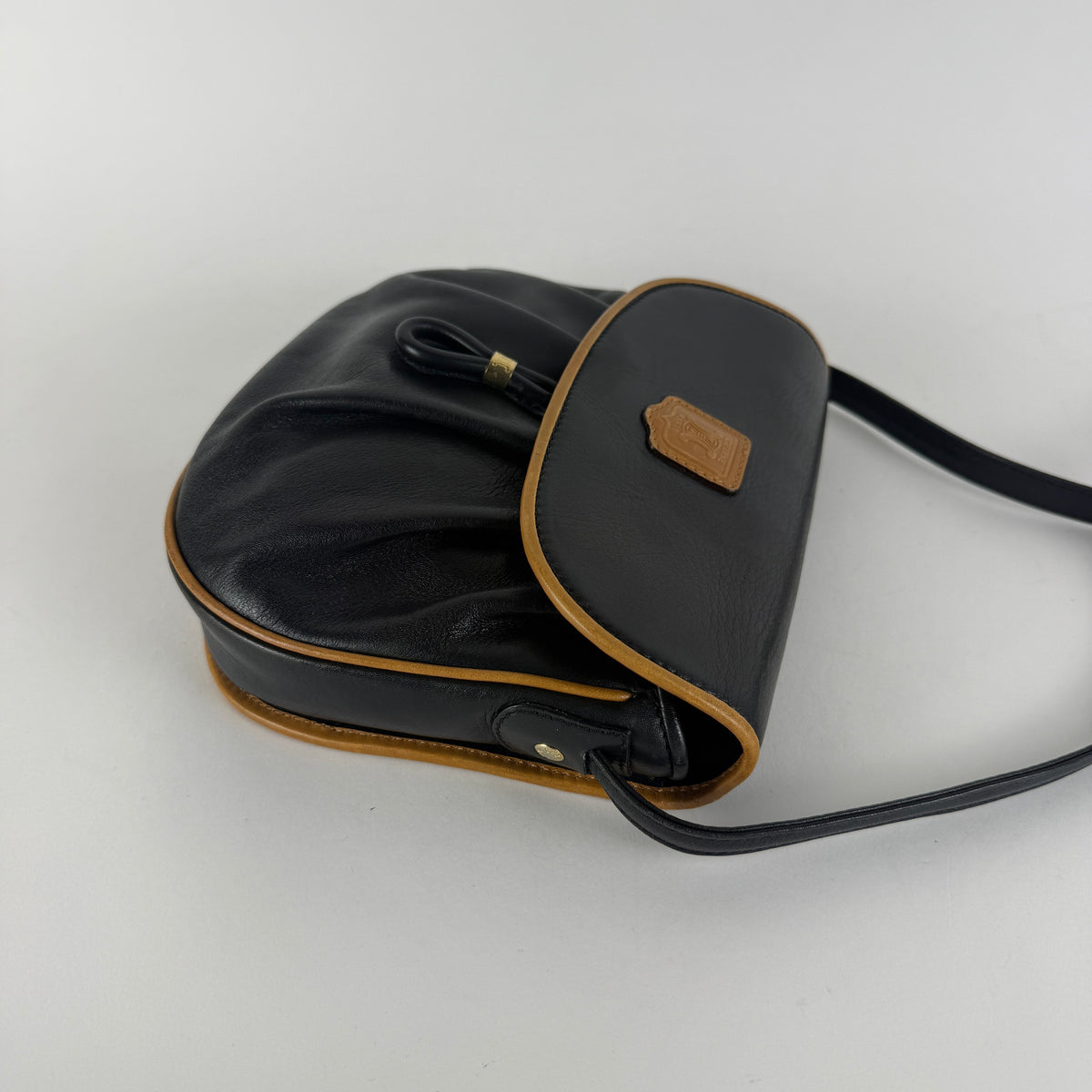 Vintage — Black Leather — Gold-Tone Hardware