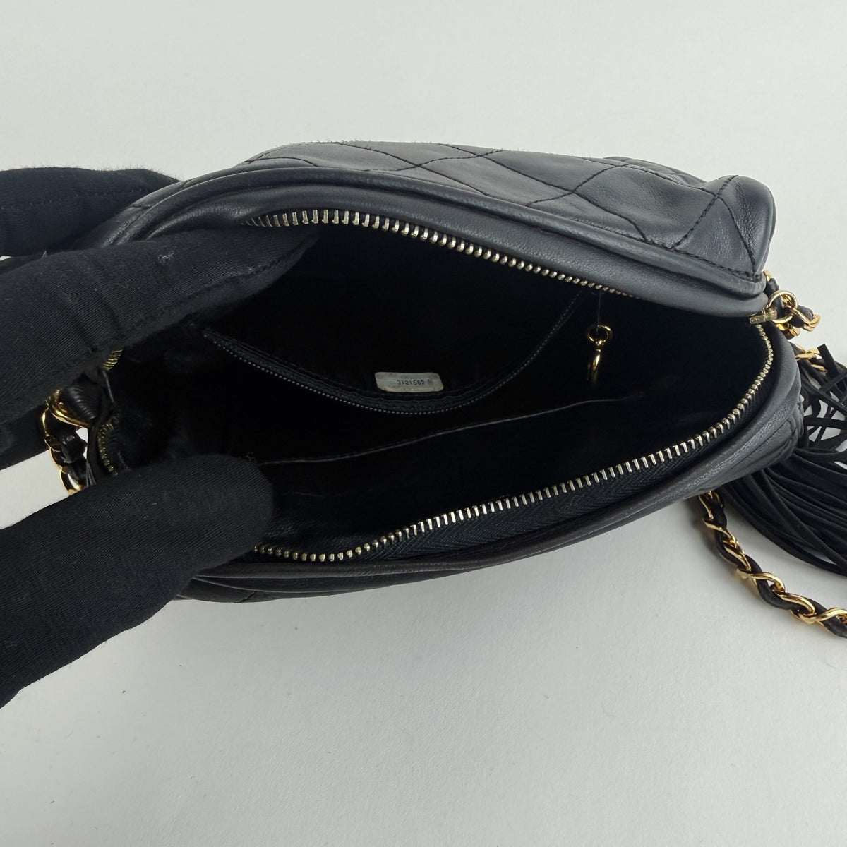 Vintage Quilted Flap Camera Bag — 24K Gold Hardware
