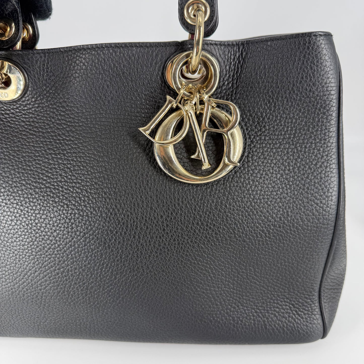 CHRISTIAN DIOR Diorissimo – Grained Leather - Black