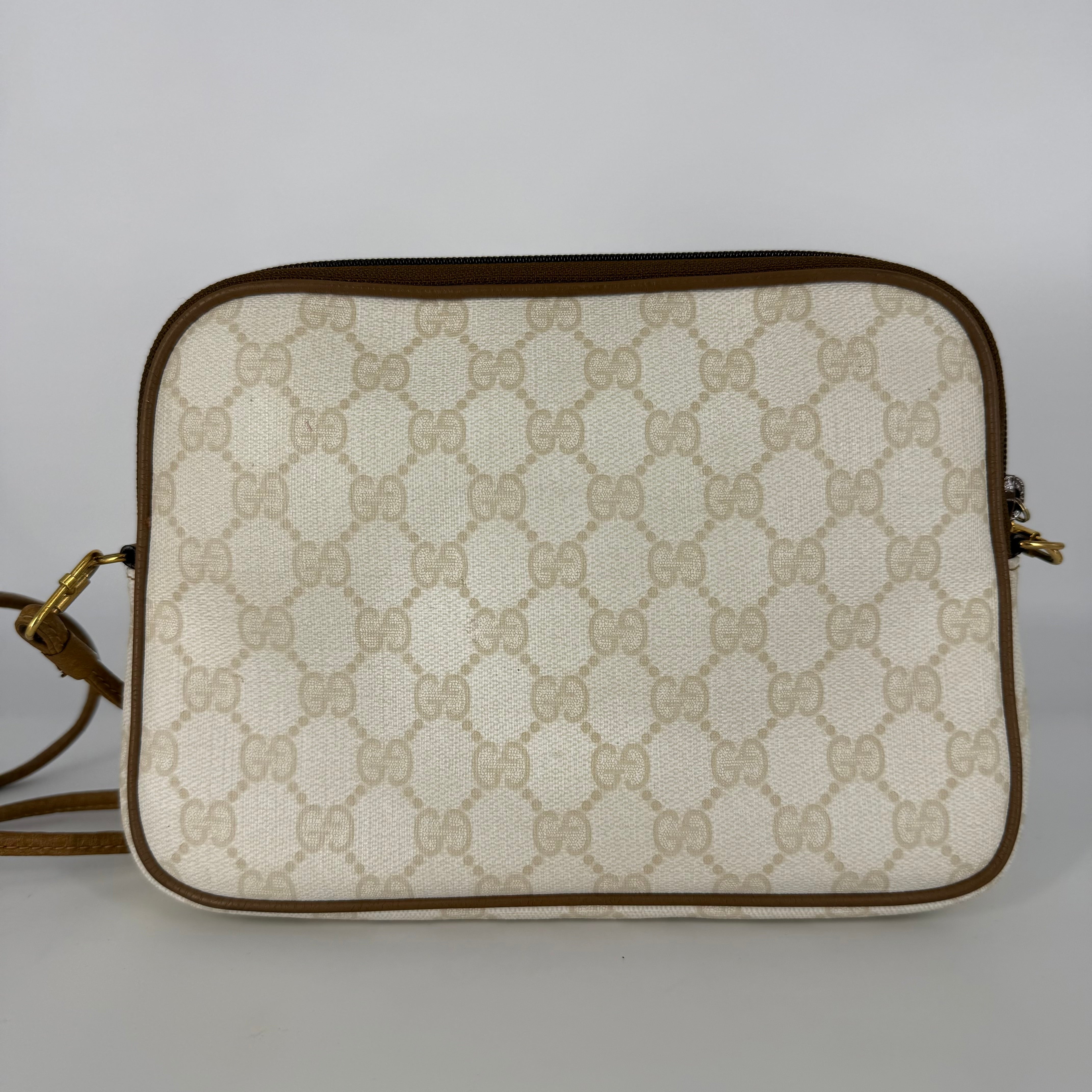 GG Beige Canvas Crossbody Bag