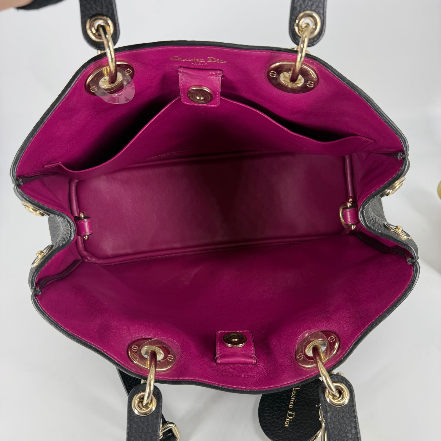 CHRISTIAN DIOR Diorissimo – Grained Leather - Black