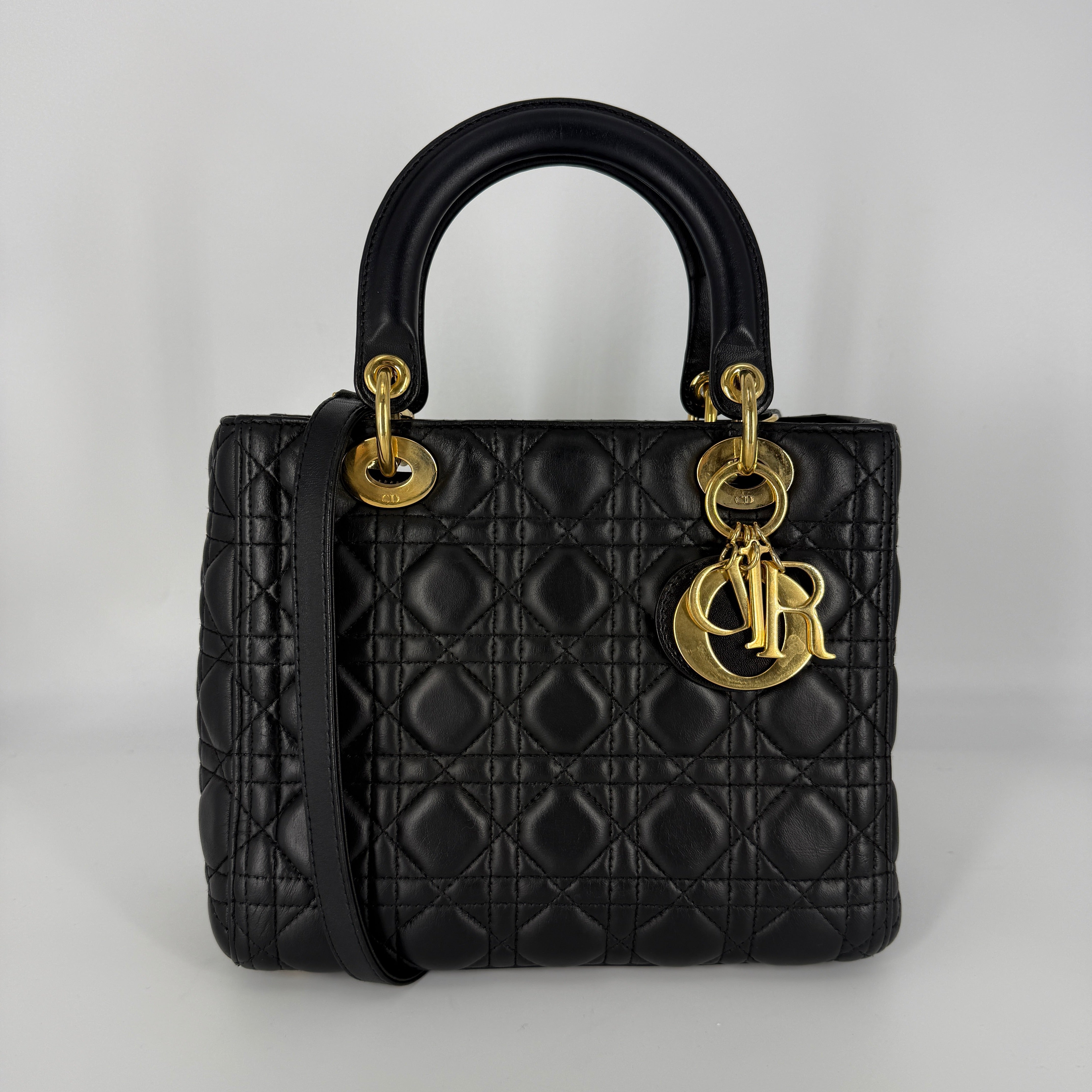 LADY DIOR Black Cannage Médium