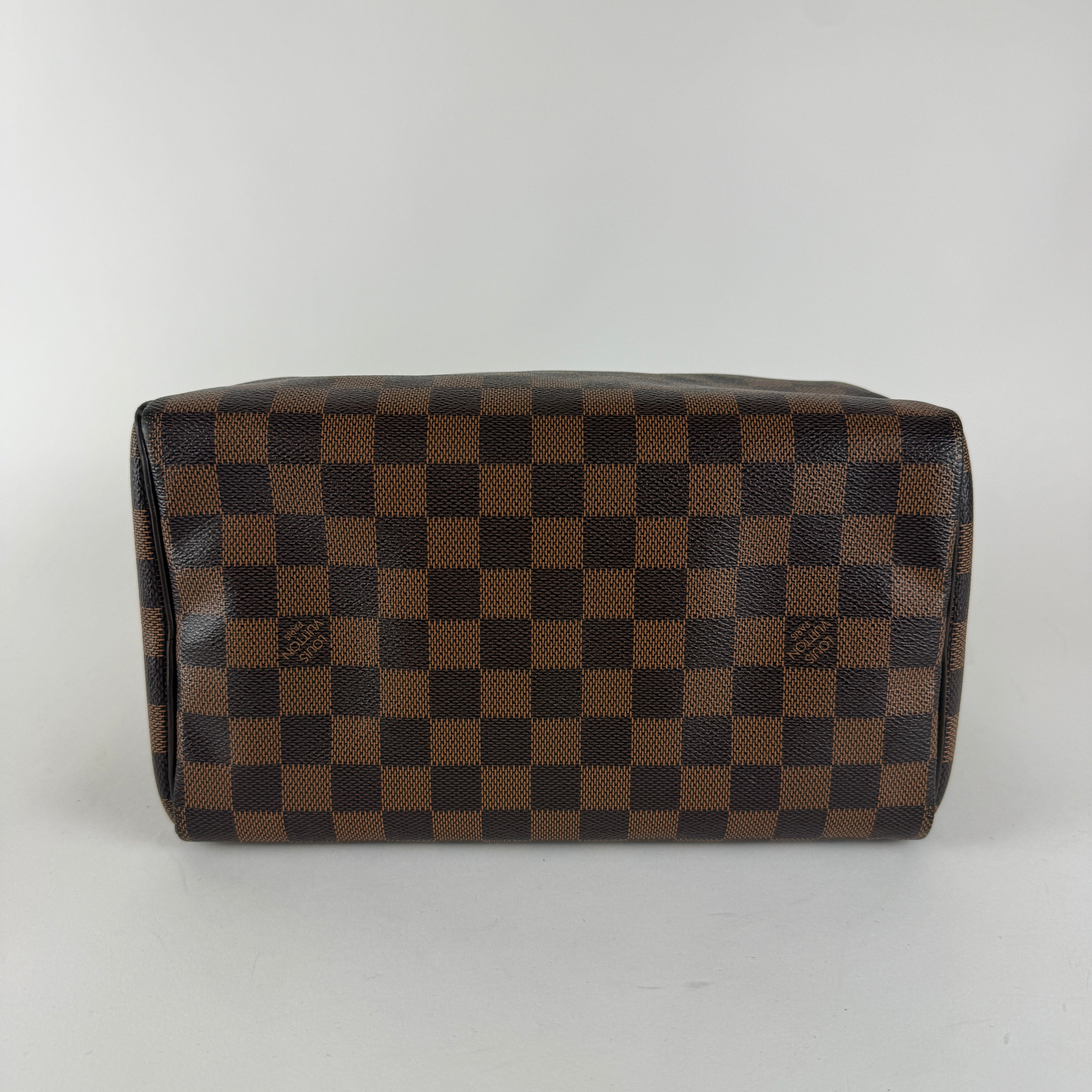 Speedy 25 — Damier Ebene Canvas