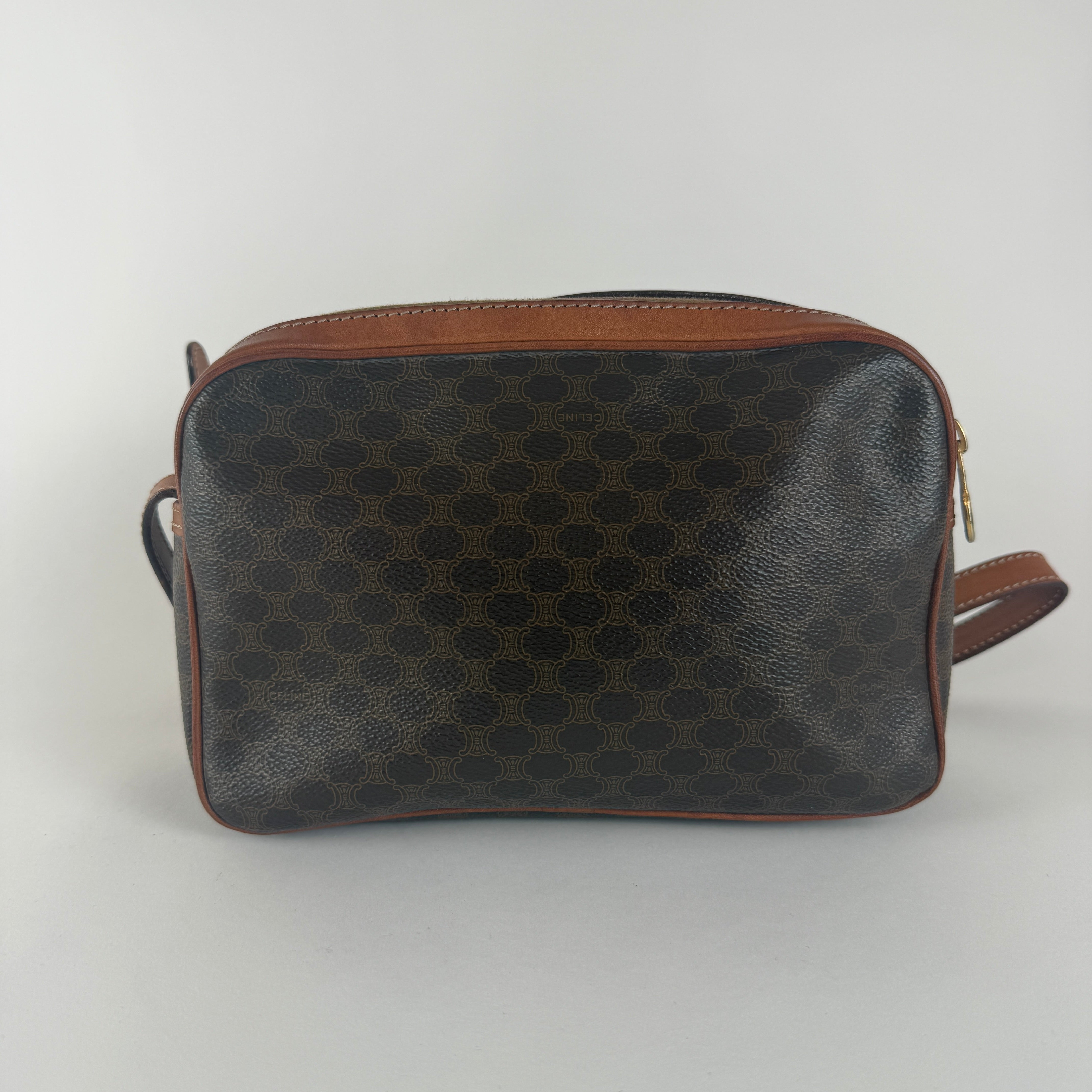 Vintage Macadam Crossbody Bag — Brown Canvas