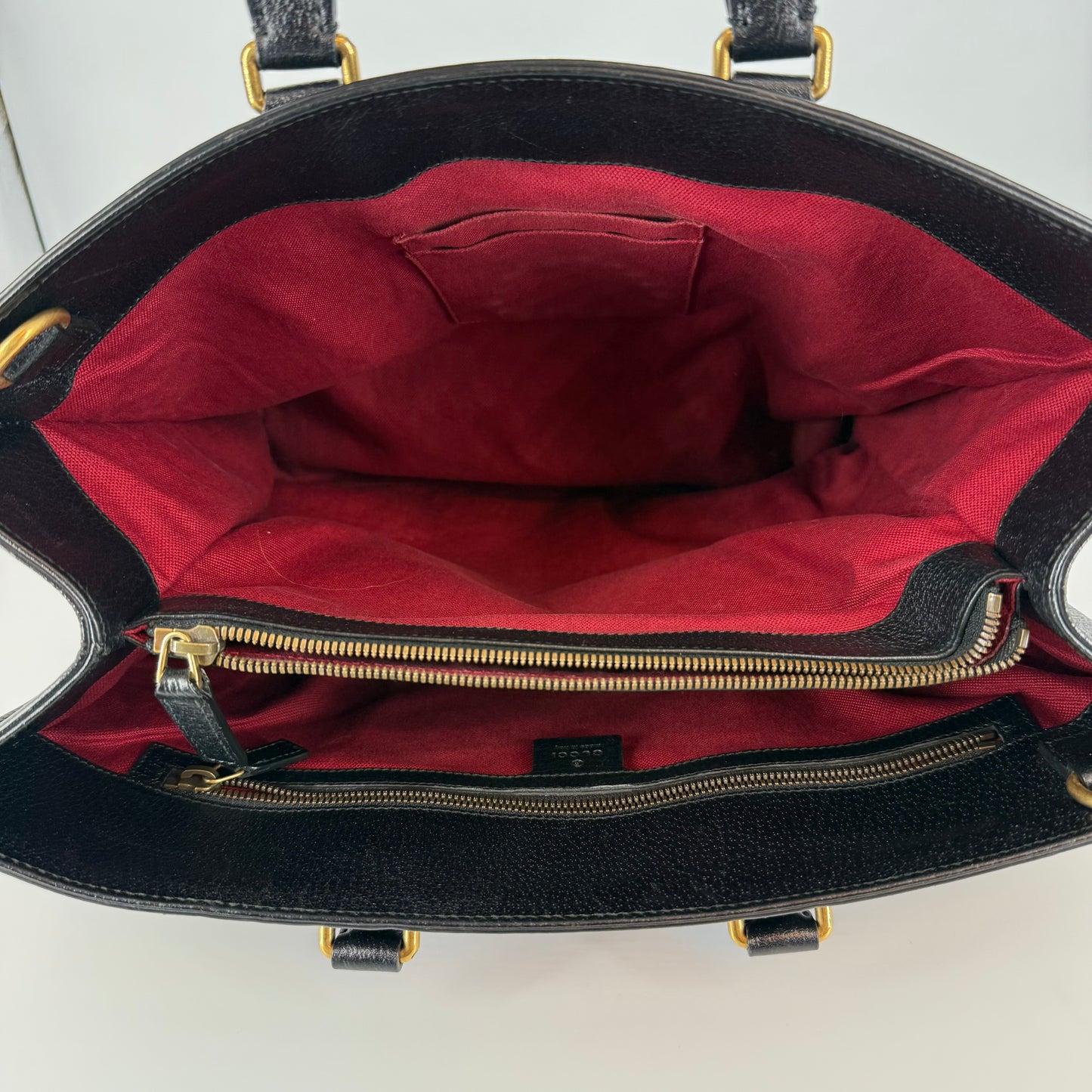 Gucci Black Leather Briefcase