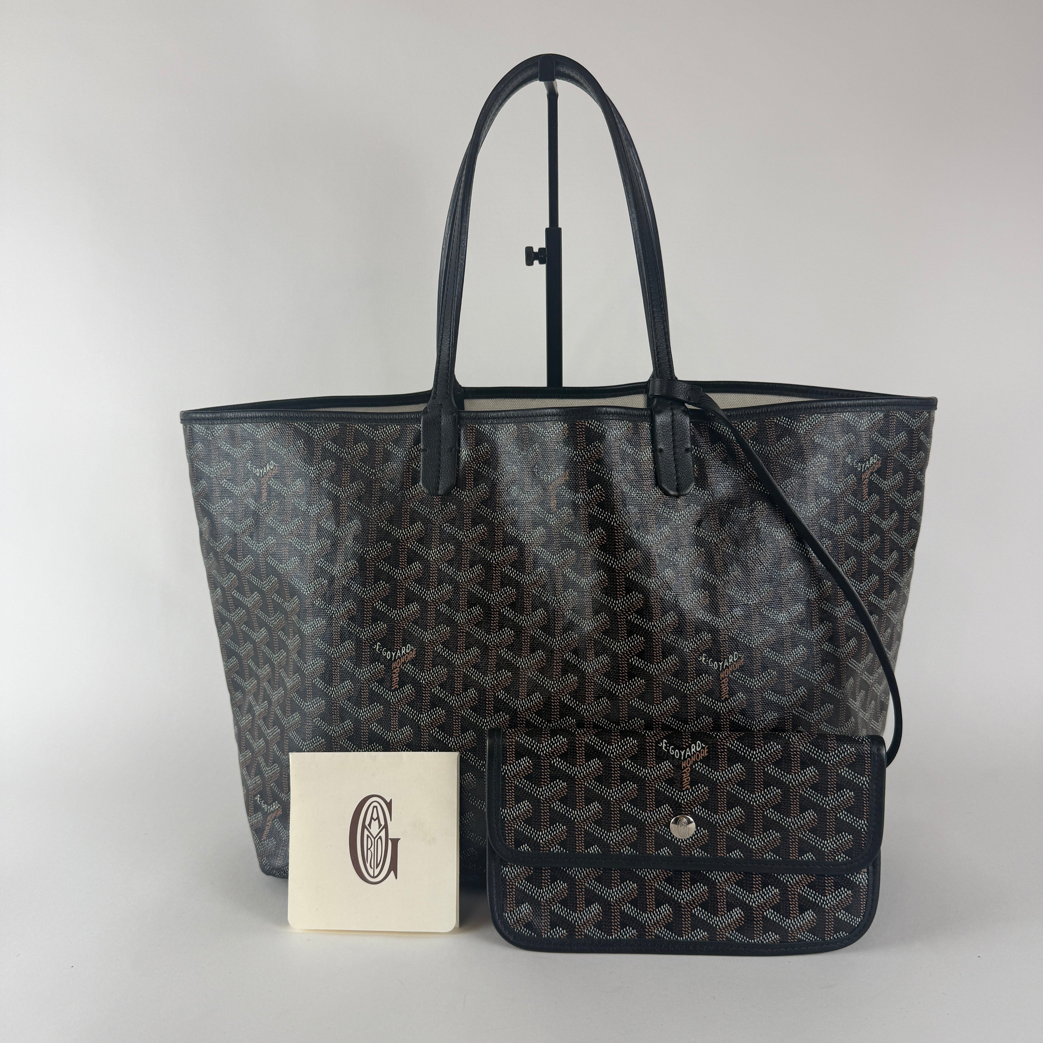 Saint Louis PM — Black Goyardine Canvas