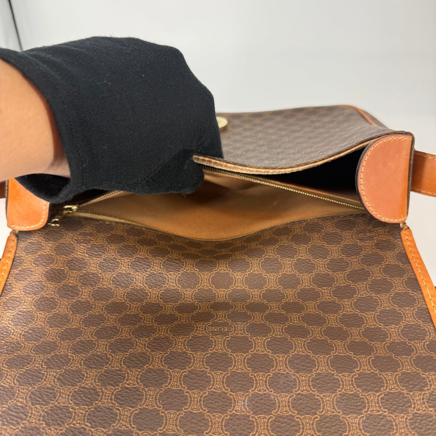 CELINE Macadam Shoulder Bag