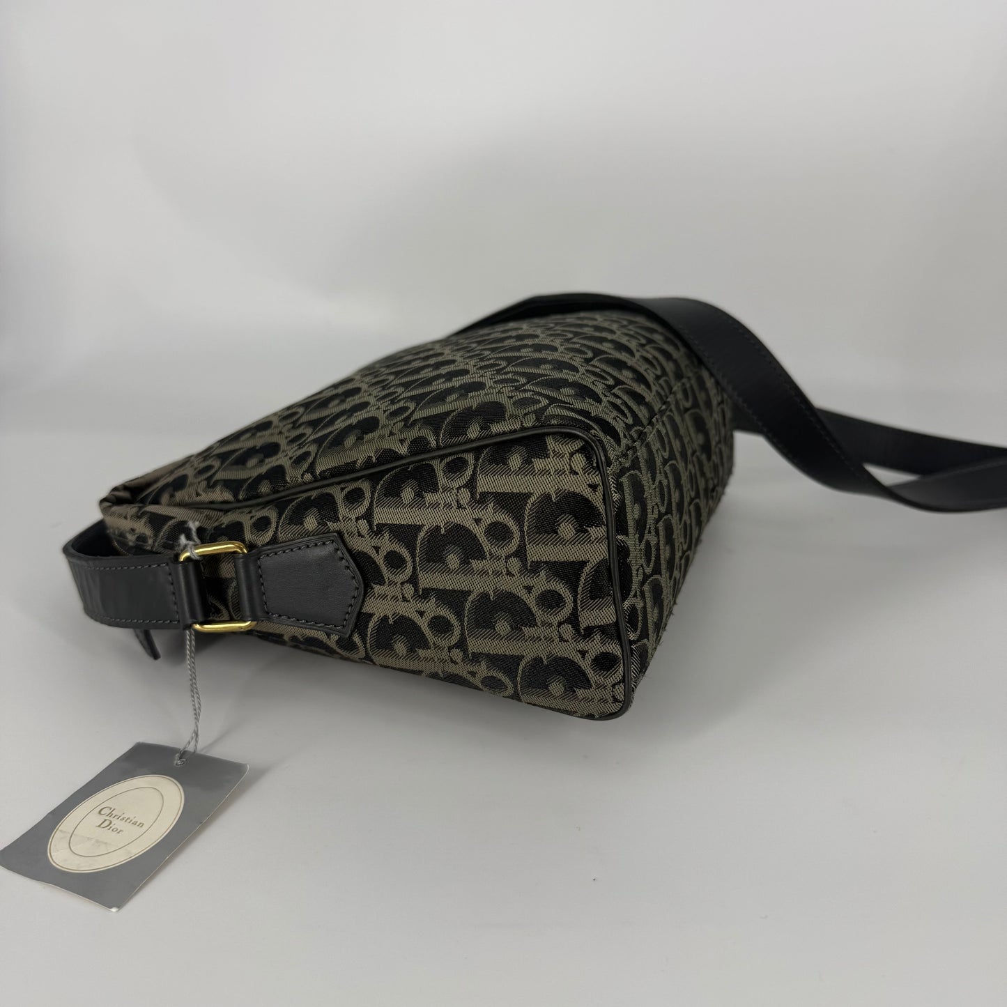 CHRISTIAN DIOR Canvas Oblique Crossbody Bag