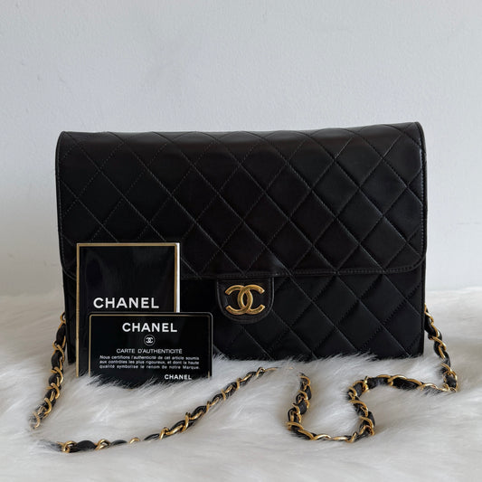 CHANEL Vintage One Flap 24K Gold