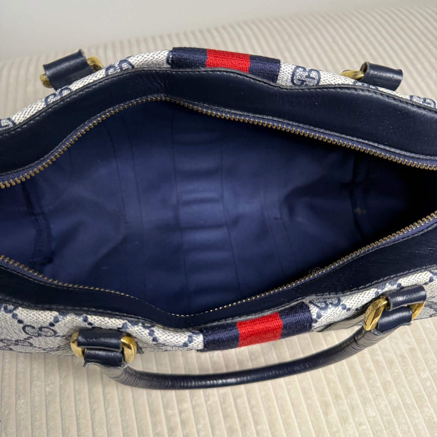 Gucci - Web Supreme Canvas Boston Bag