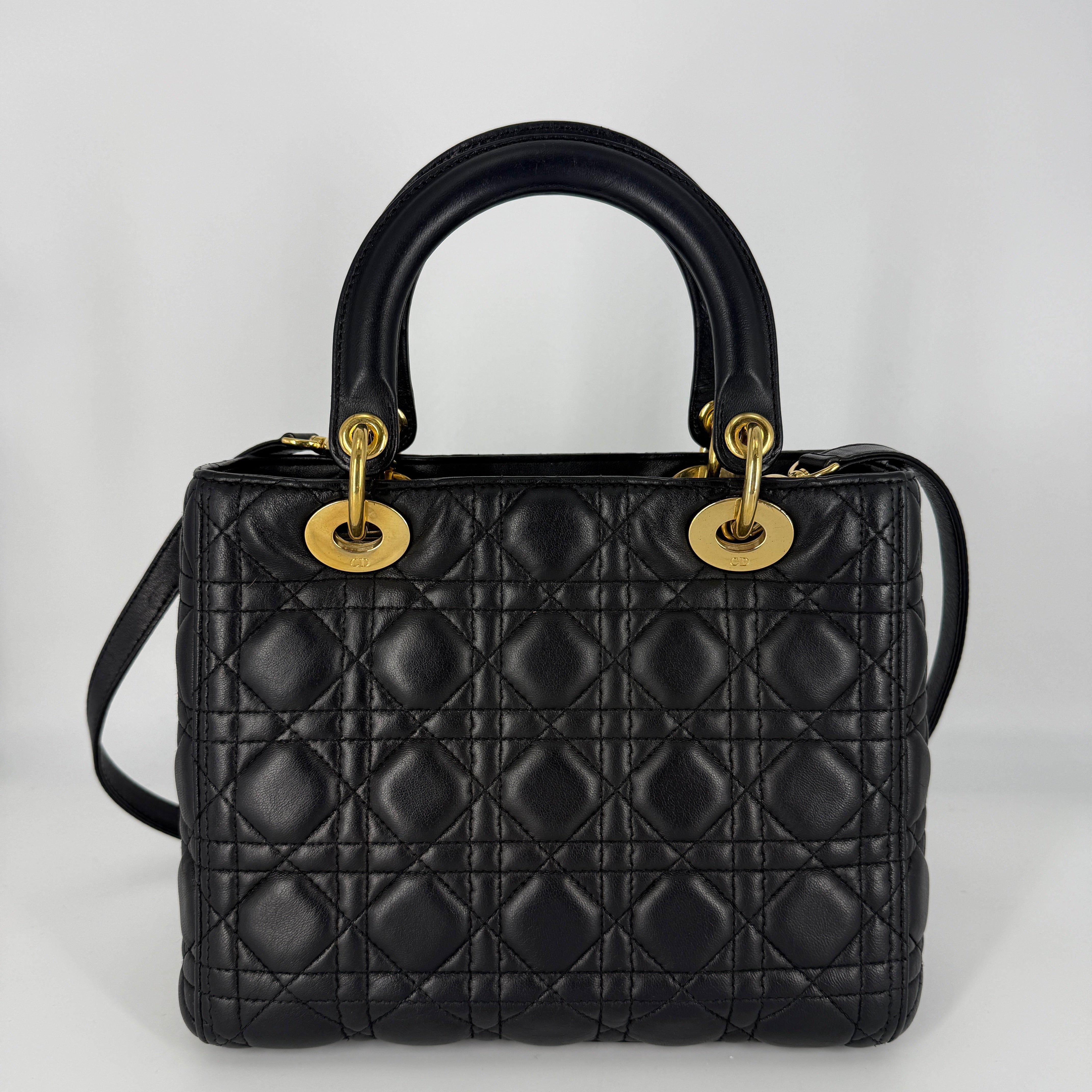 LADY DIOR Black Cannage Médium
