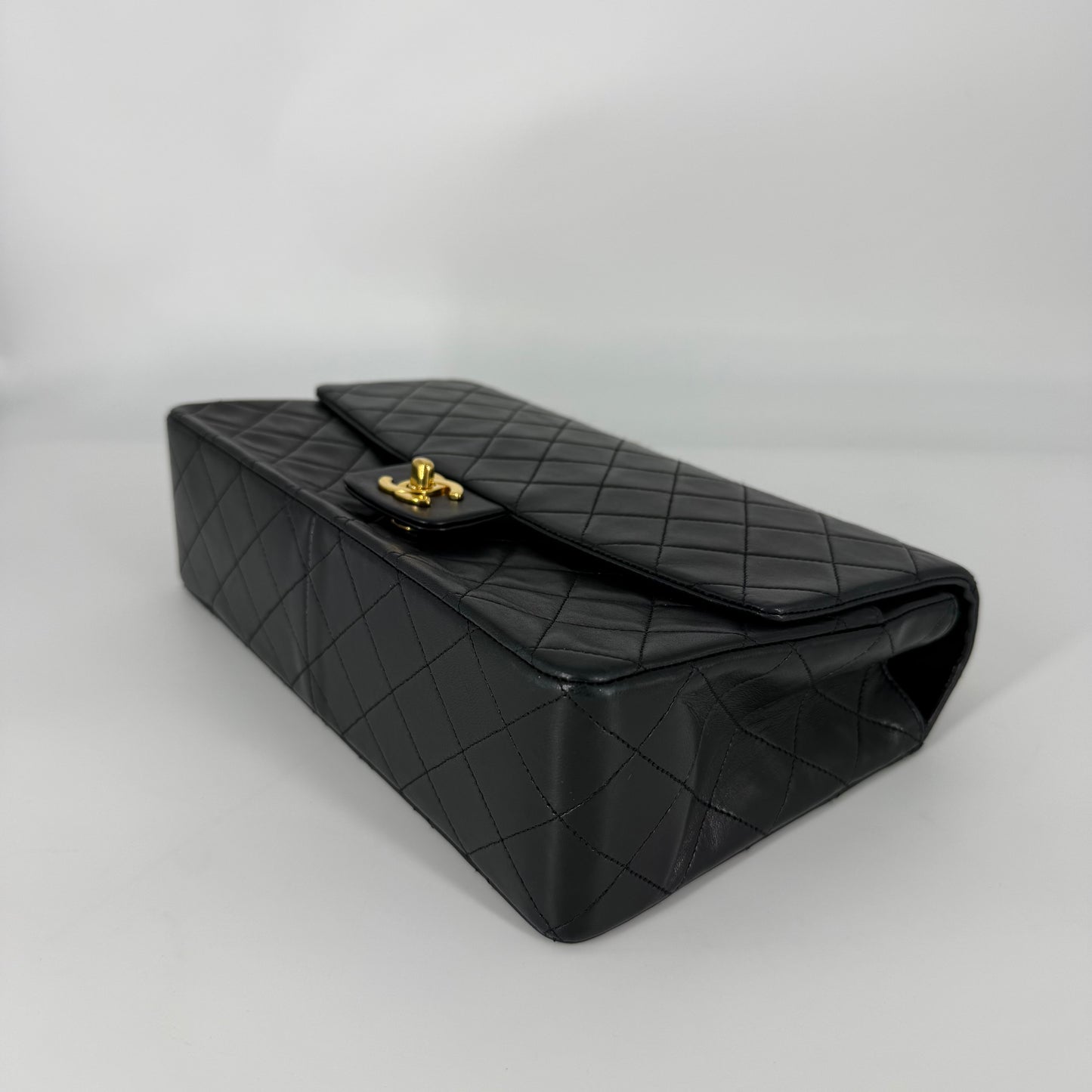 Chanel Vintage Single Flap Shoulder Bag 24k Gold