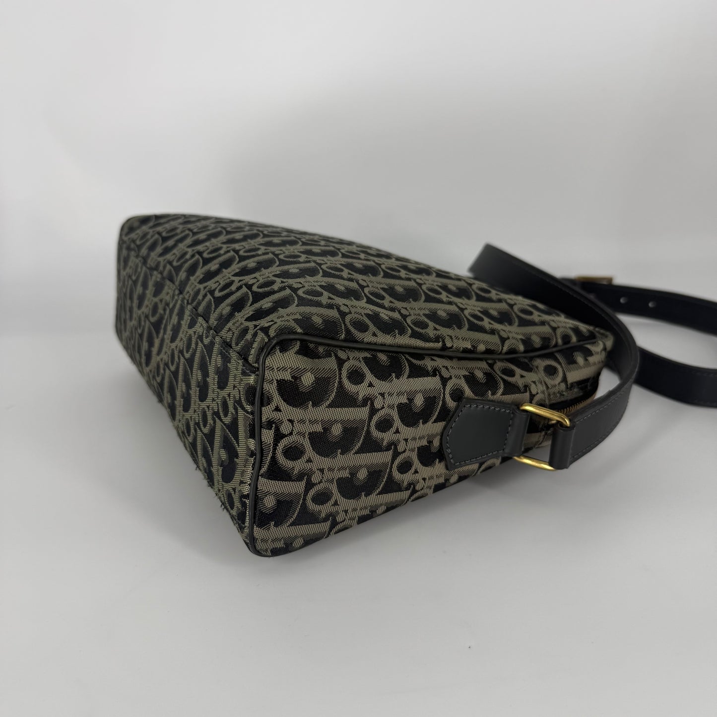 CHRISTIAN DIOR Canvas Oblique Crossbody Bag