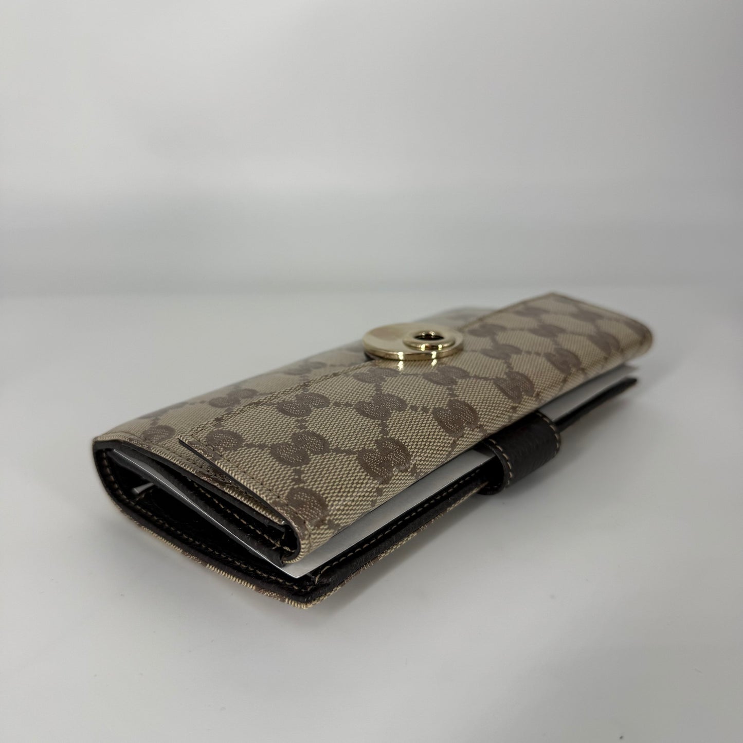 GUCCI GG Canvas Continental Flap Wallet