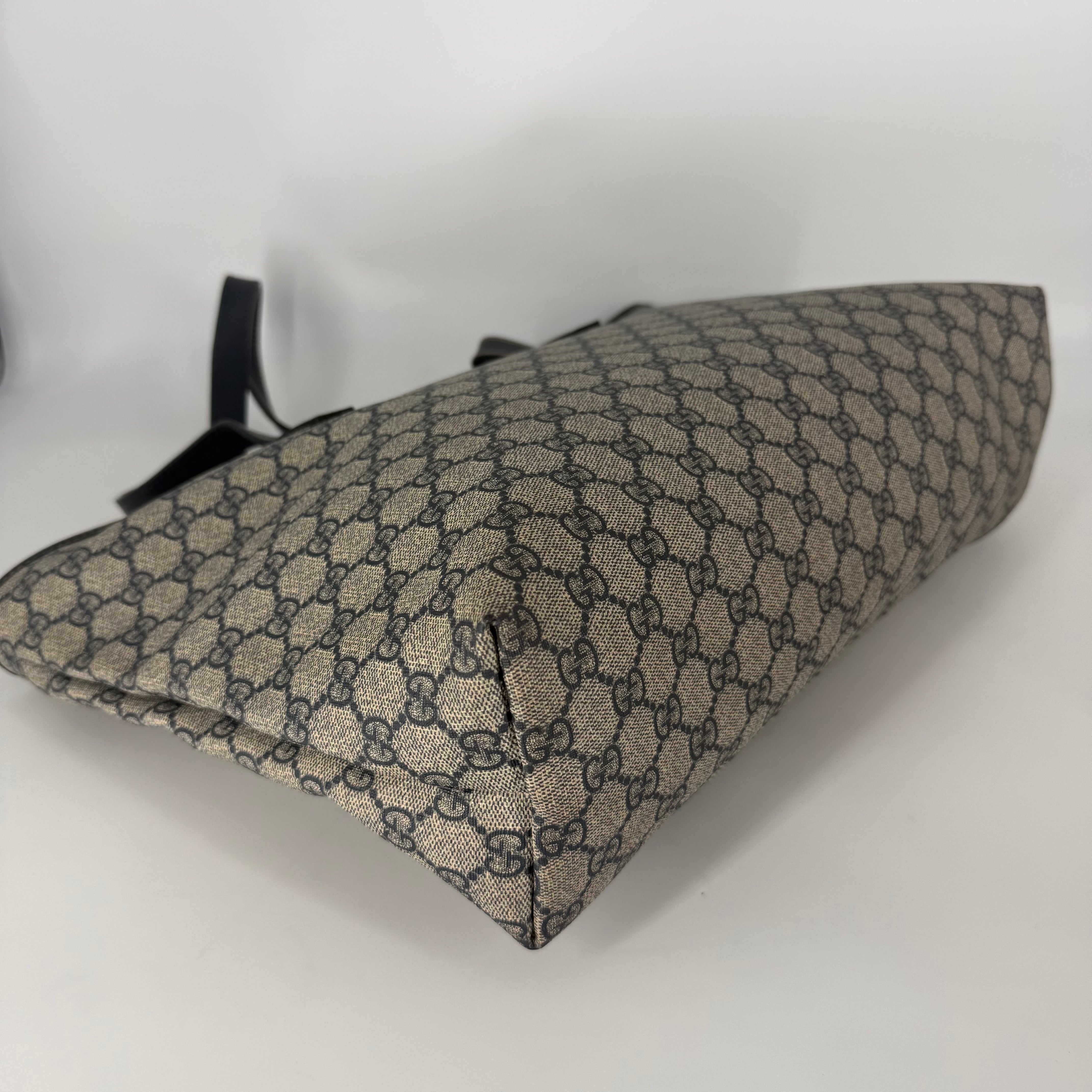 GG Canvas Navy Tote Bag