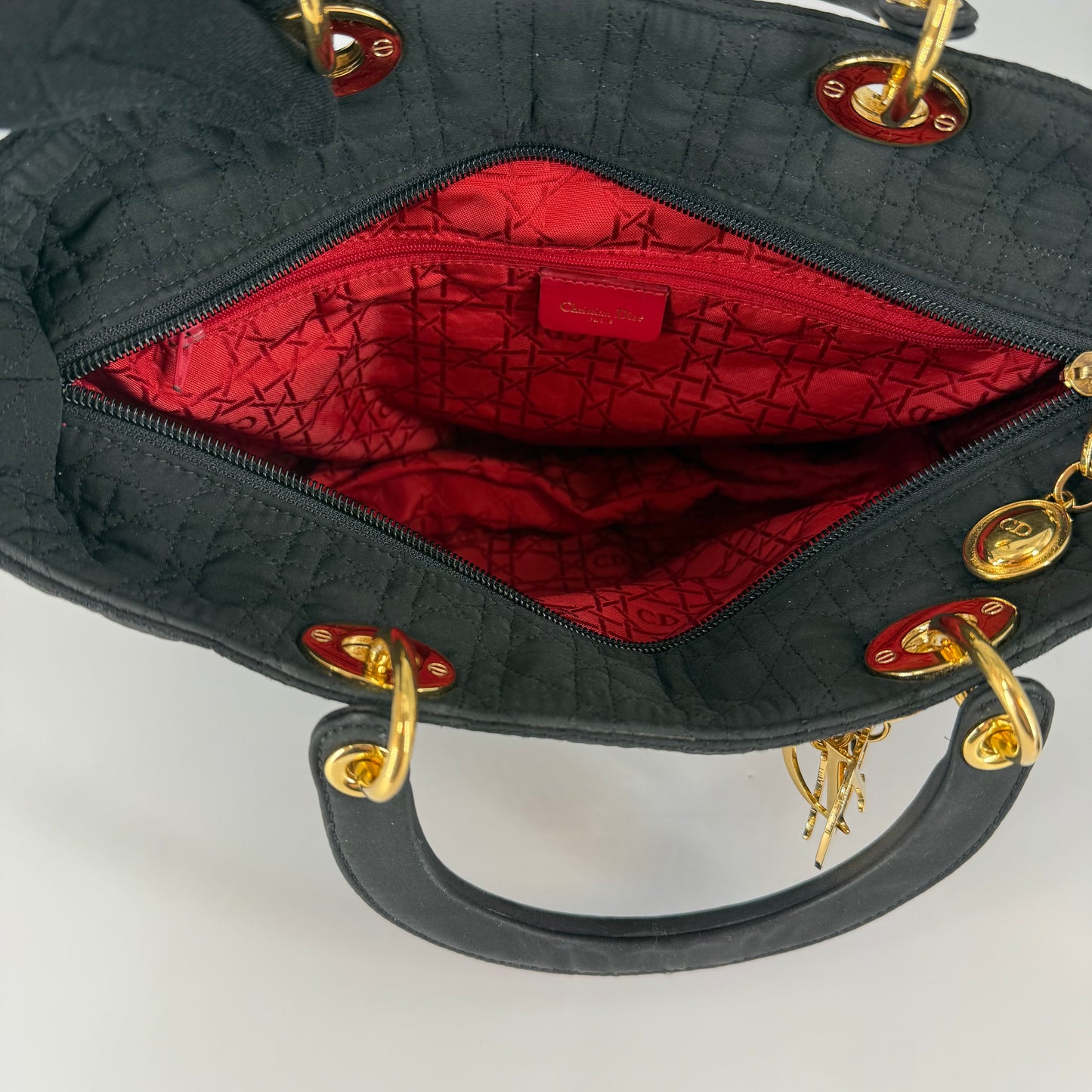 LADY DIOR Large – Black Nylon