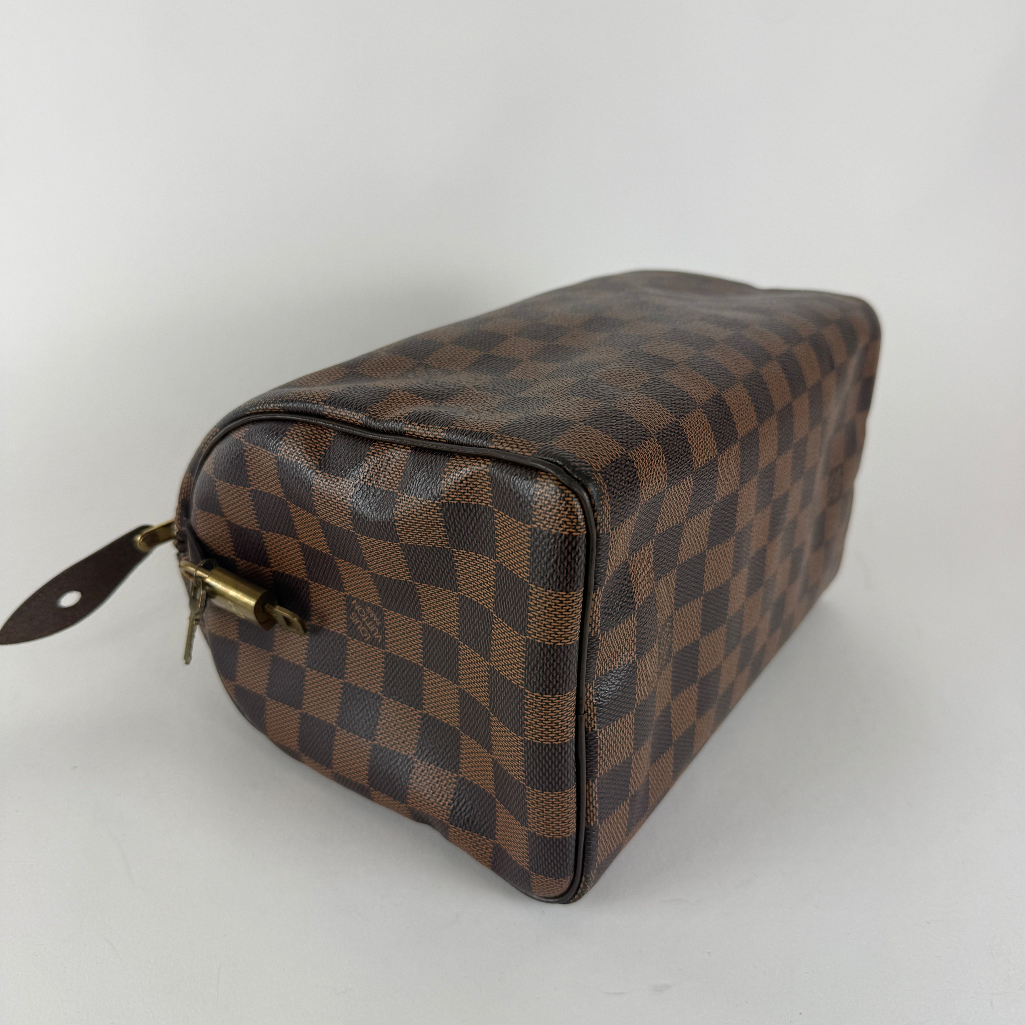 Speedy 25 — Damier Ebene Canvas