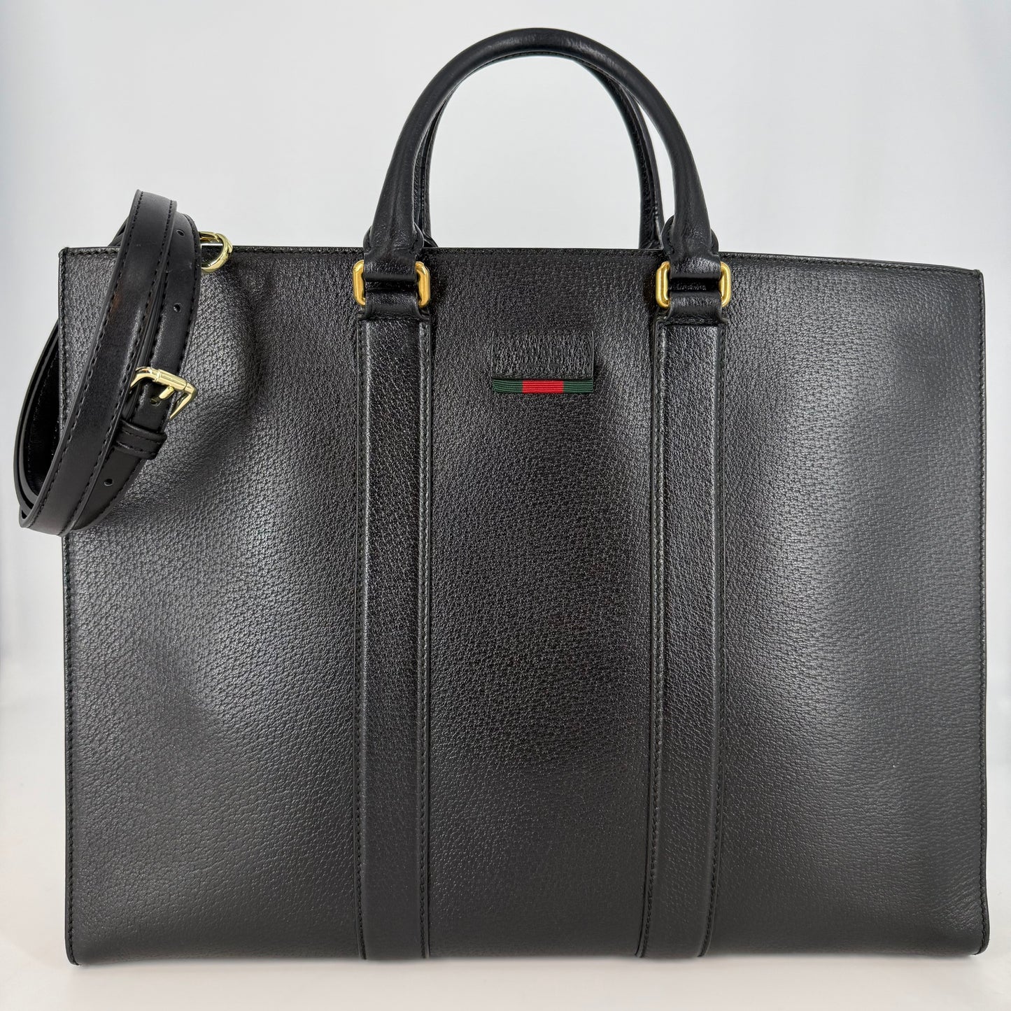 Gucci Black Leather Briefcase