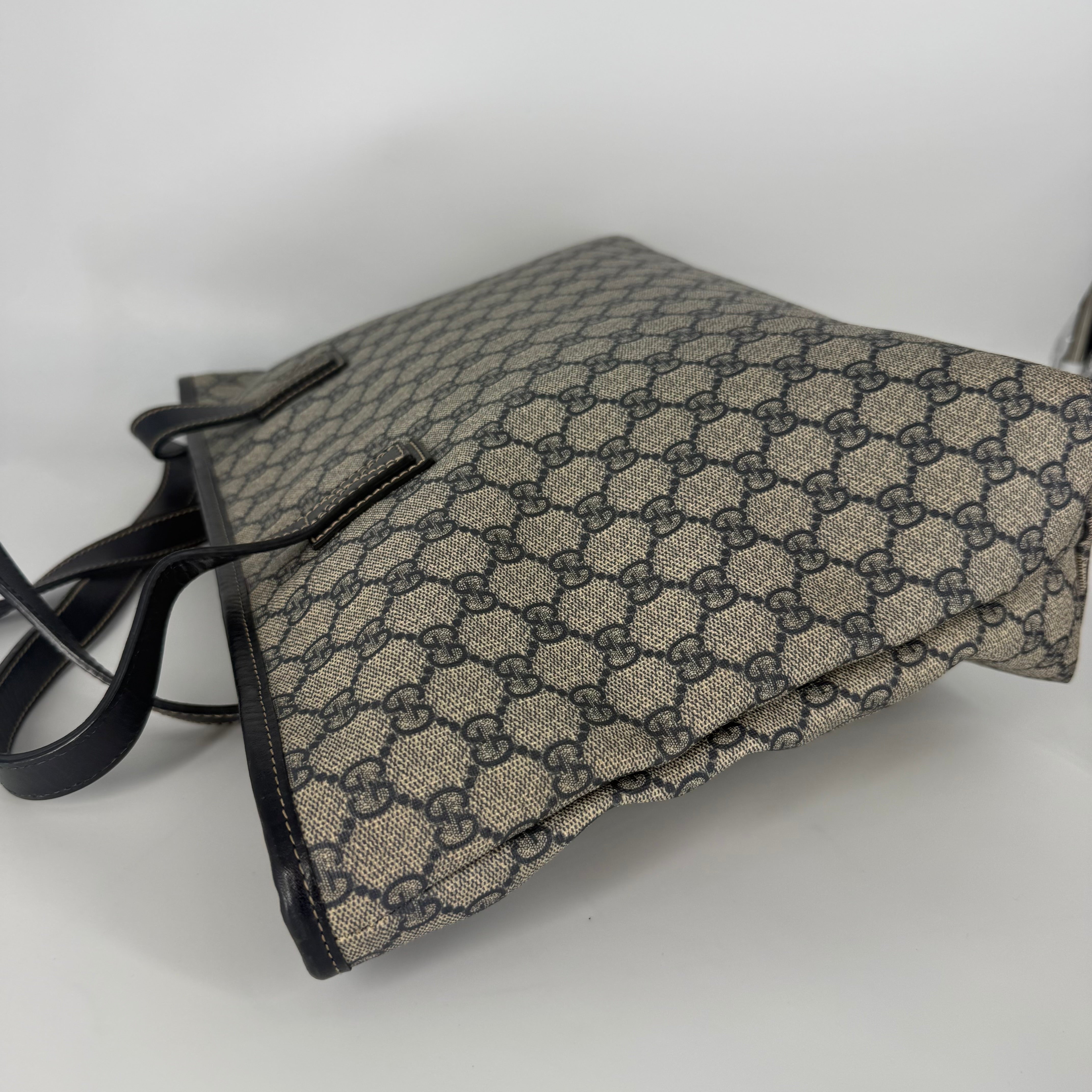 GG Canvas Navy Tote Bag